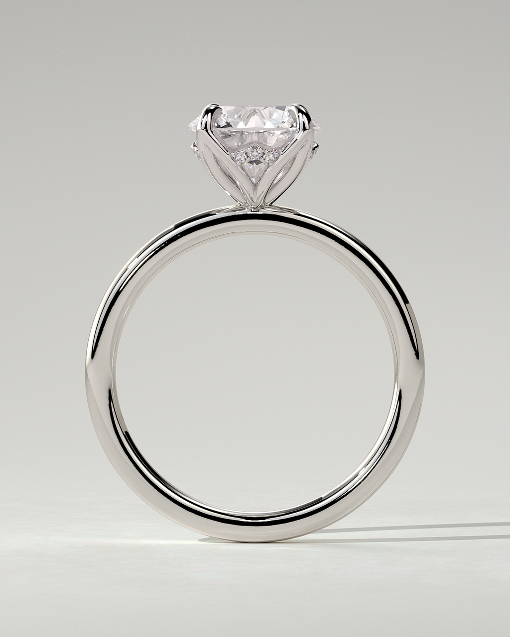 Dahlia Solitaire Round Ring
