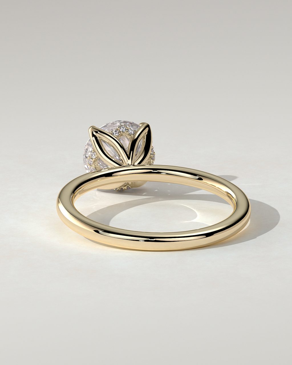 Dahlia Solitaire Round Ring