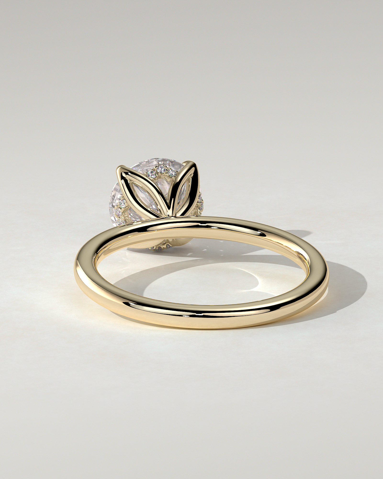Dahlia Solitaire Round Ring