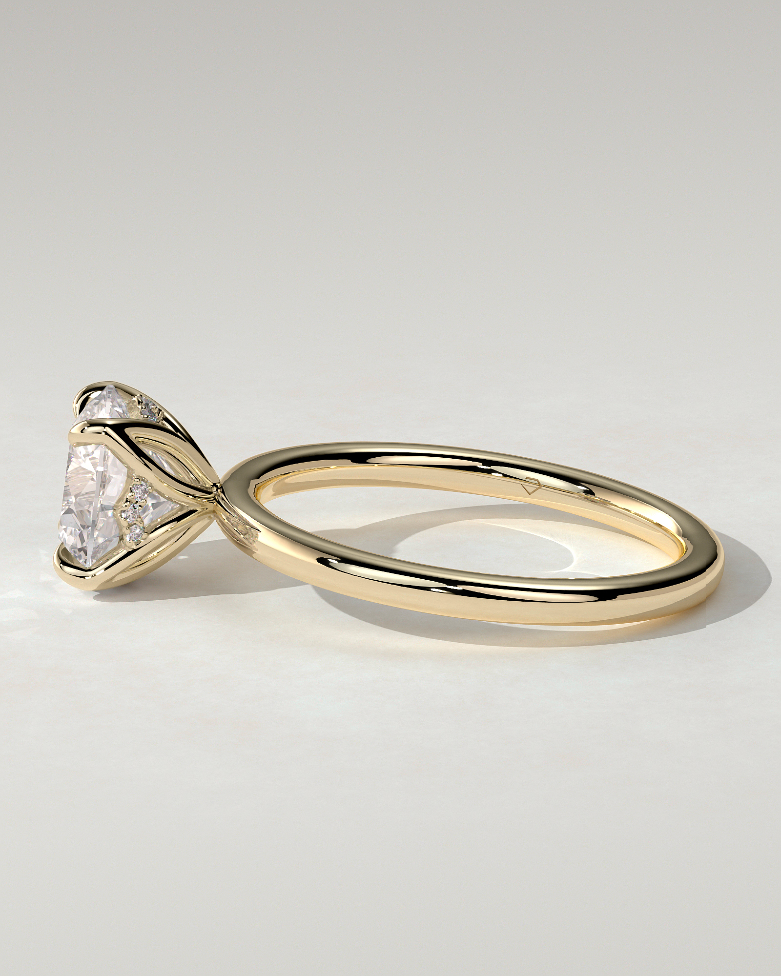 Dahlia Solitaire Round Ring