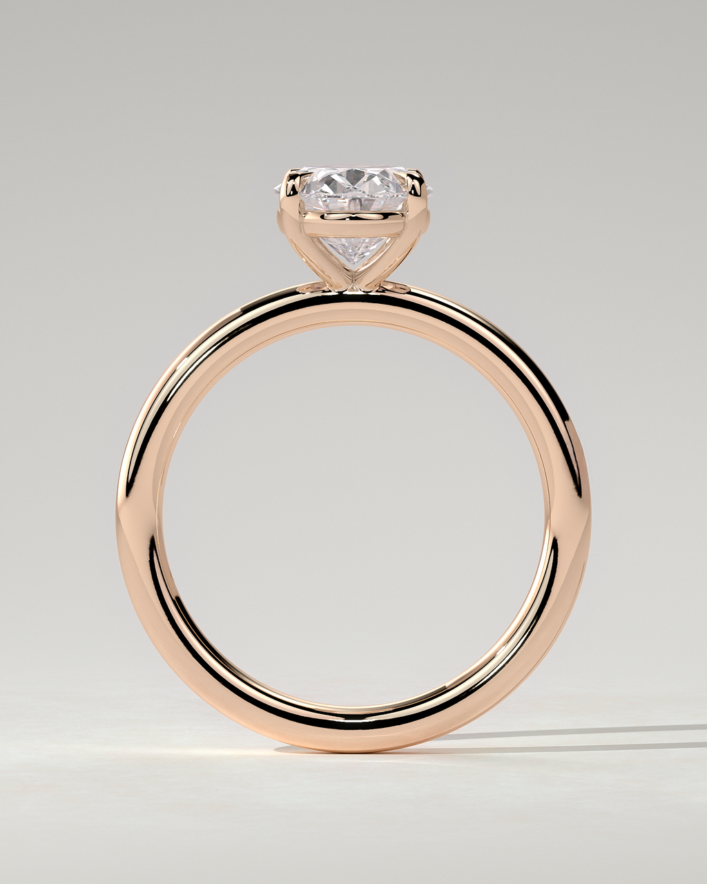 Daisy Solitaire Oval Ring