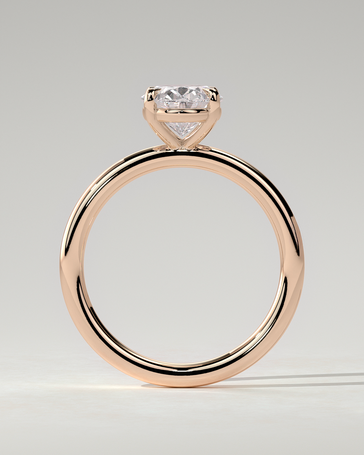 Daisy Solitaire Oval Ring