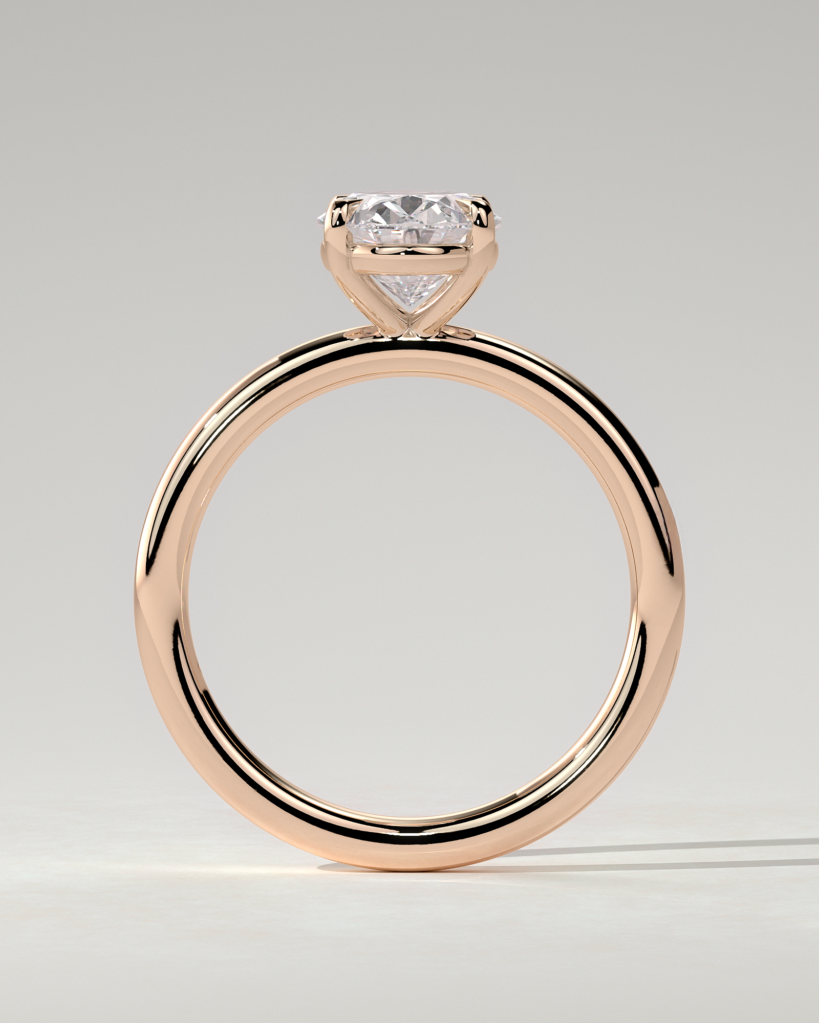 Daisy Solitaire Oval Ring