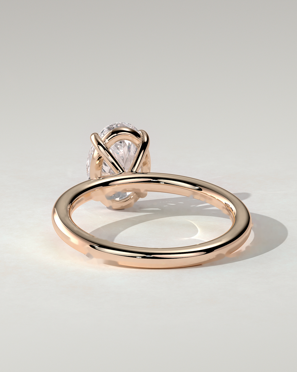 Daisy Solitaire Oval Ring