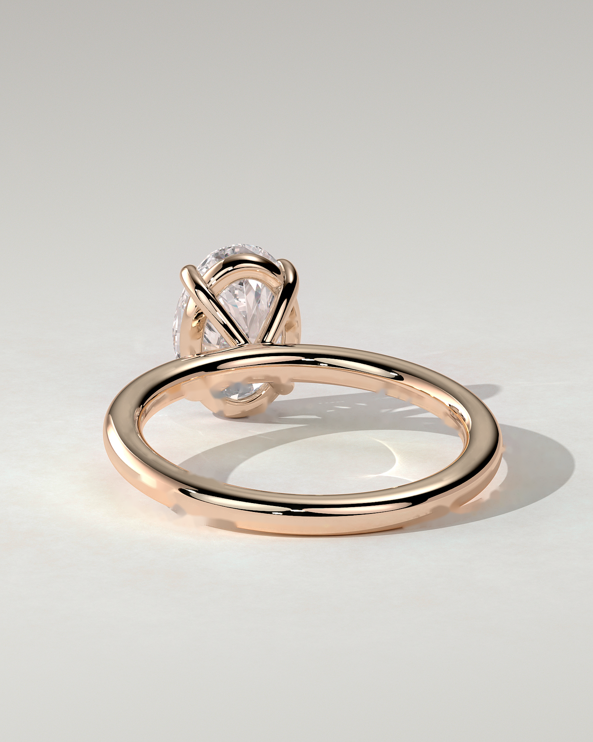 Daisy Solitaire Oval Ring