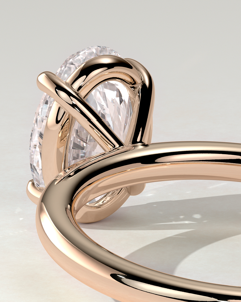 Daisy Solitaire Oval Ring
