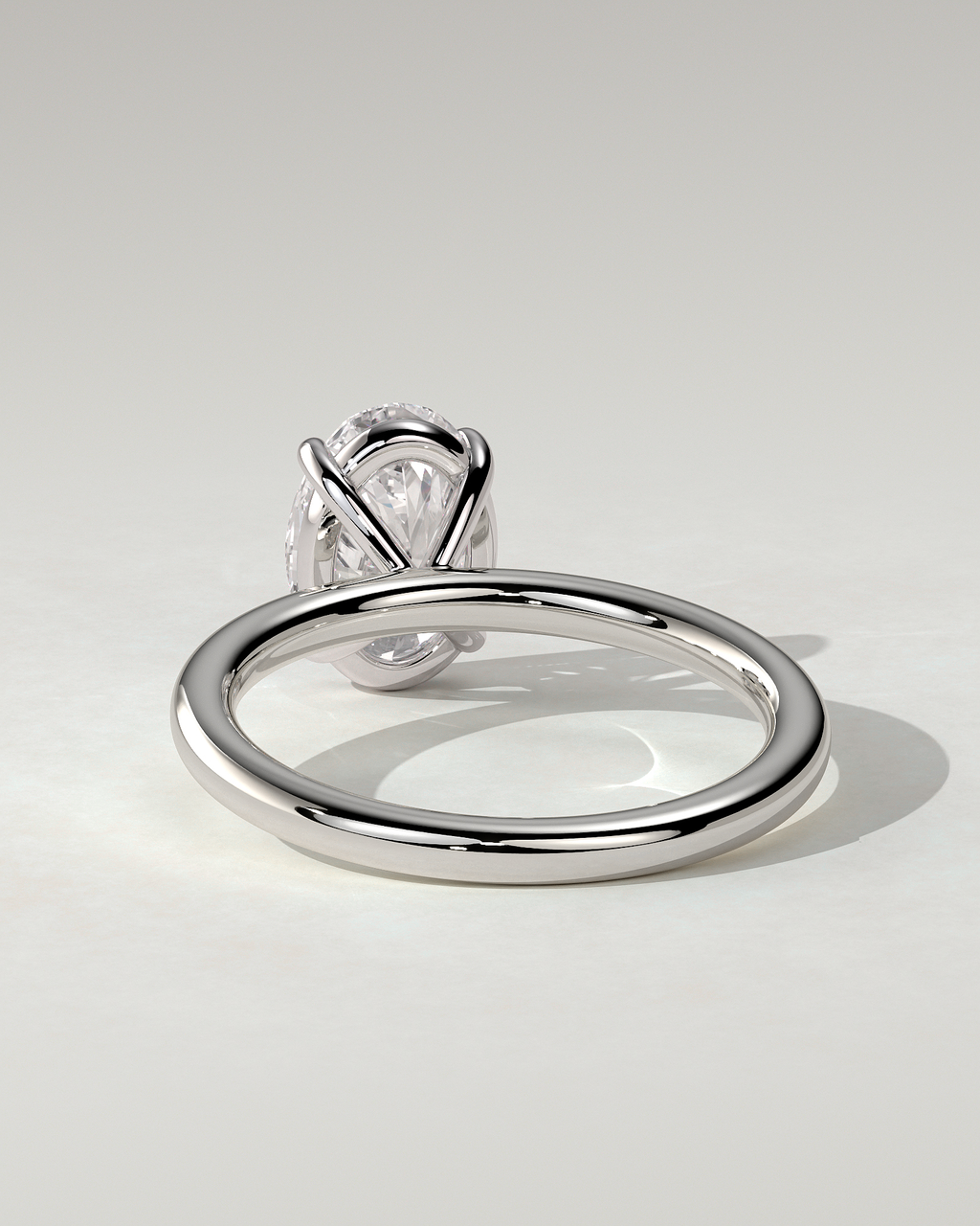 Daisy Solitaire Oval Ring