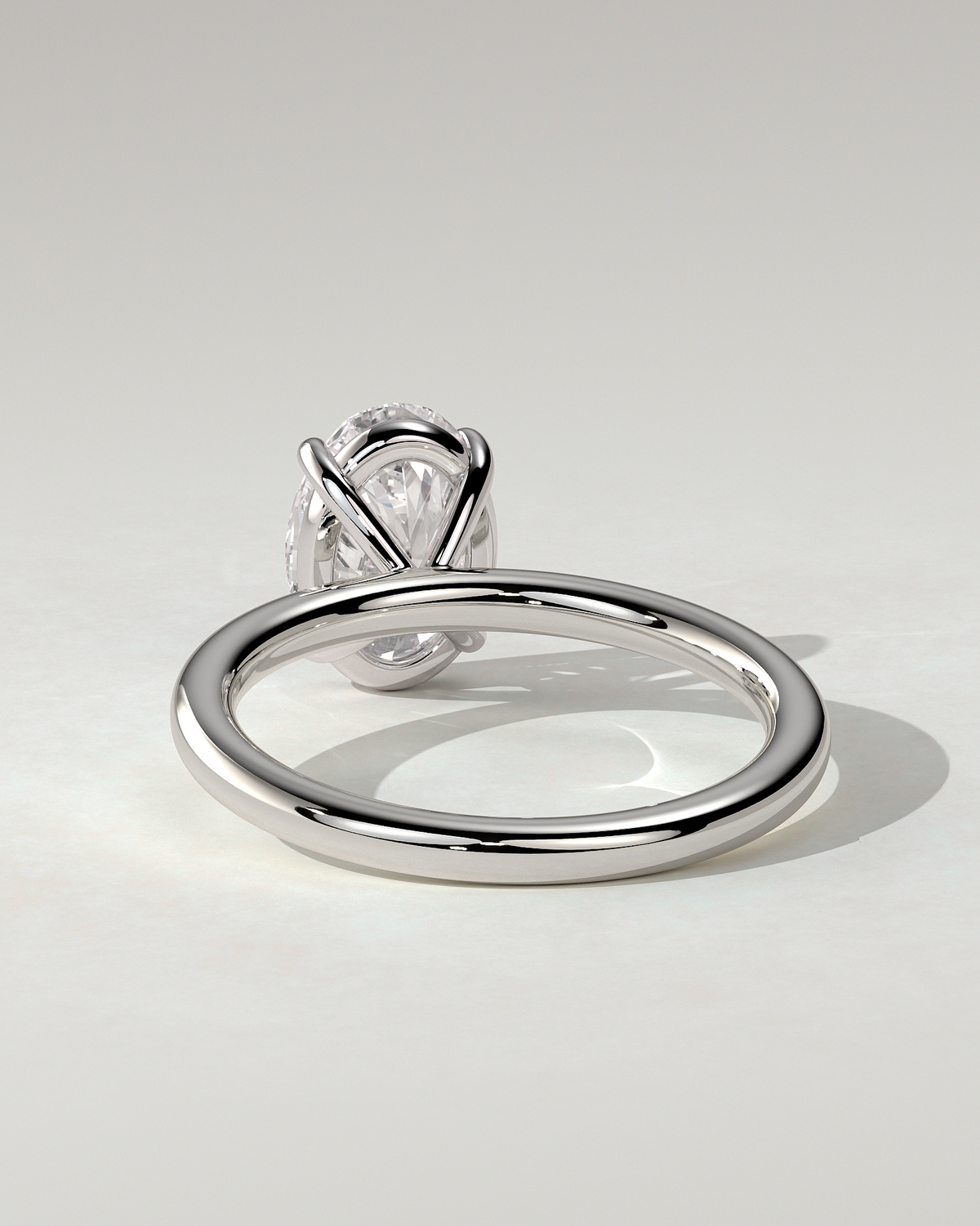Daisy Solitaire Oval Ring