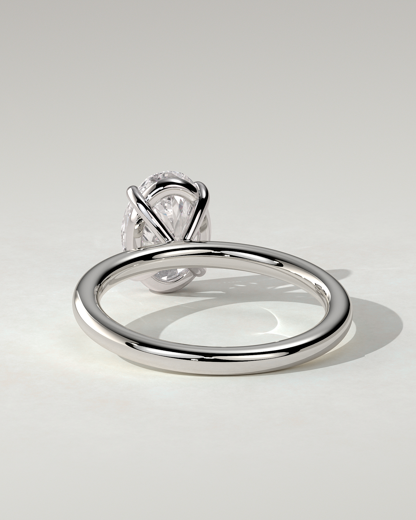 Daisy Solitaire Oval Ring