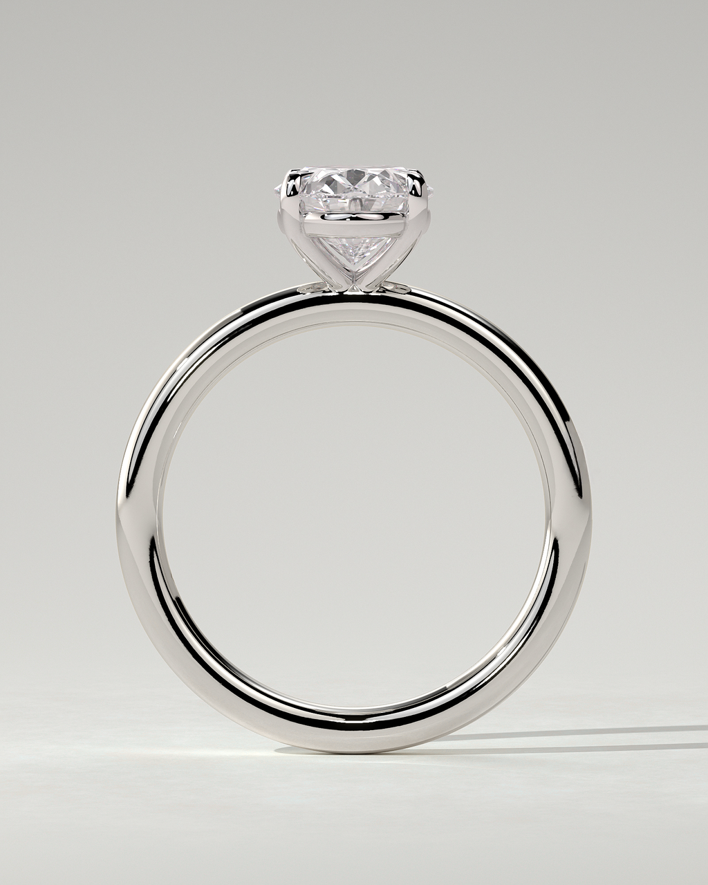 Daisy Solitaire Oval Ring