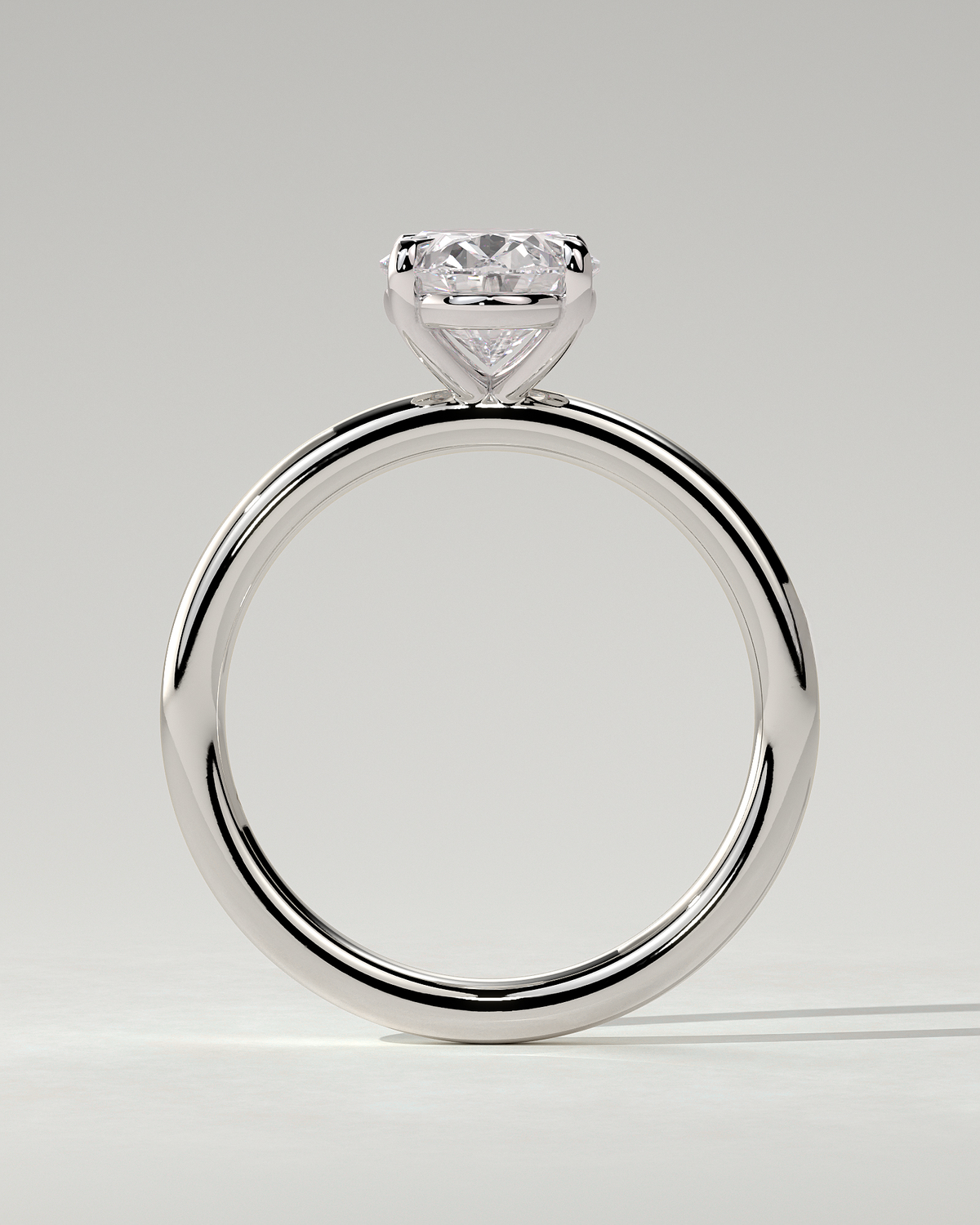 Daisy Solitaire Oval Ring