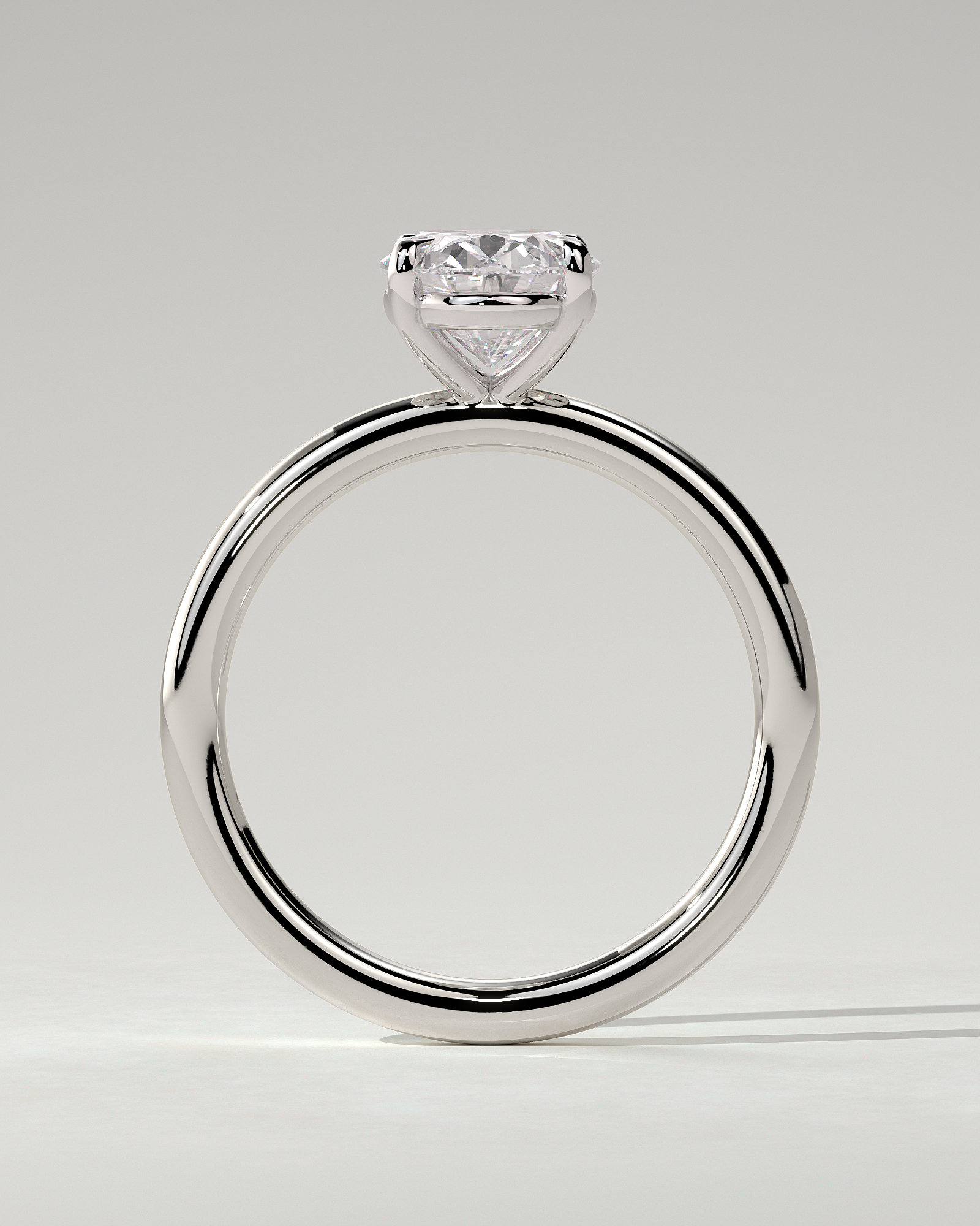 Daisy Solitaire Oval Ring
