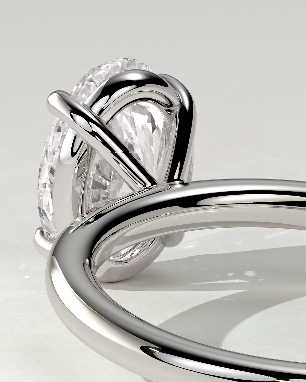 Daisy Solitaire Oval Ring