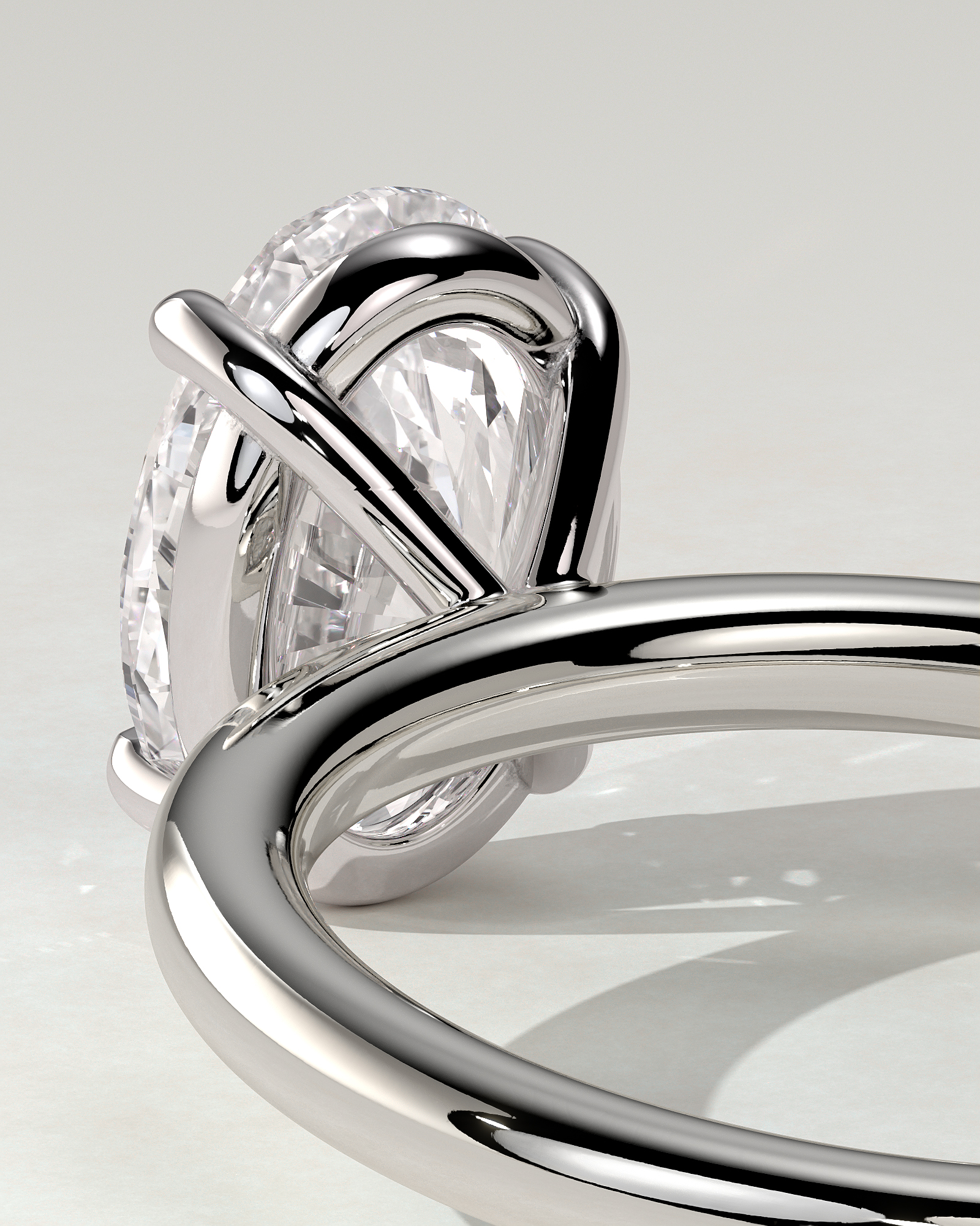 Daisy Solitaire Oval Ring