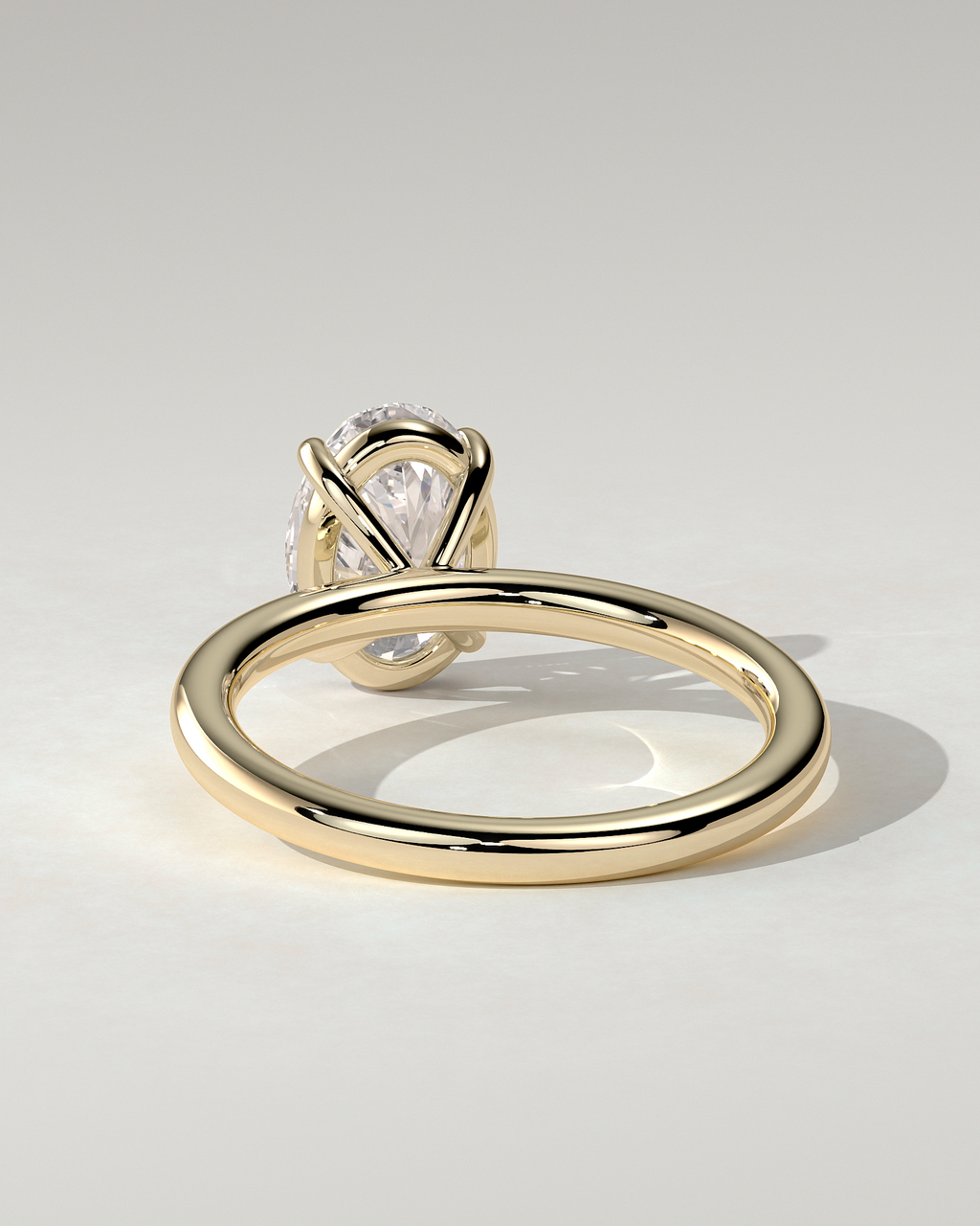 Daisy Solitaire Oval Ring