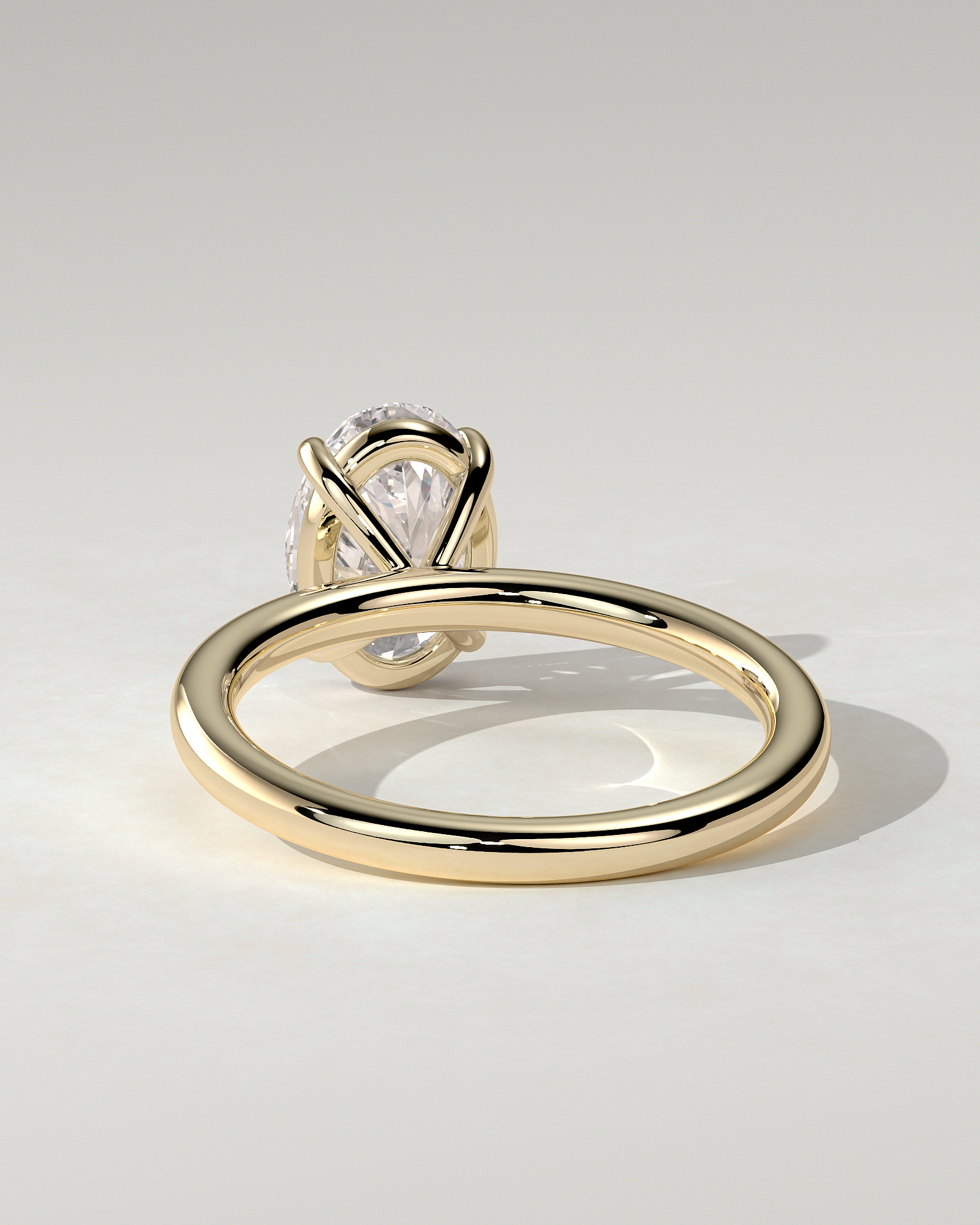 Daisy Solitaire Oval Ring