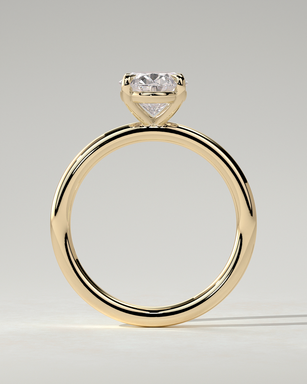 Daisy Solitaire Oval Ring