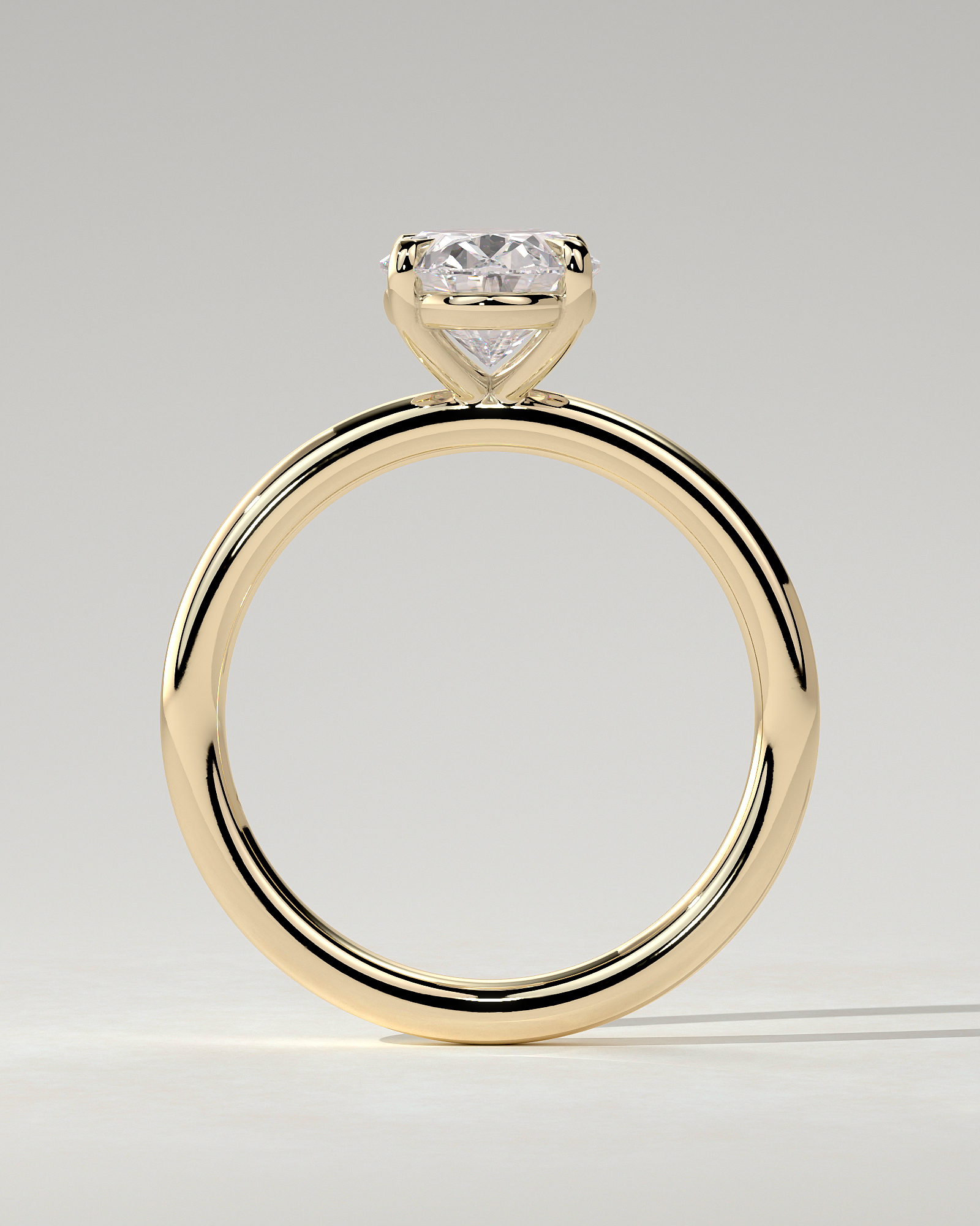 Daisy Solitaire Oval Ring