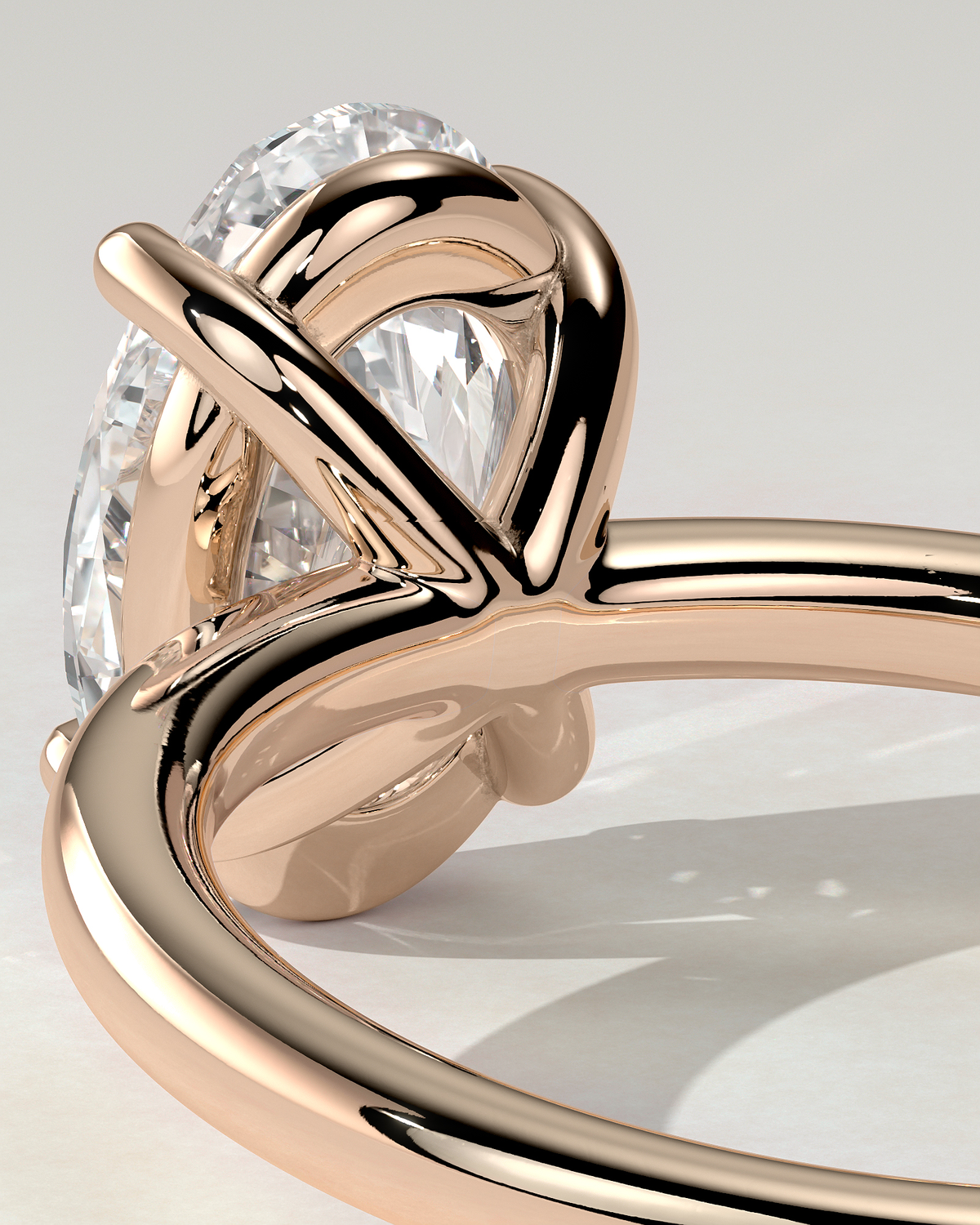 Daisy Solitaire Oval Ring