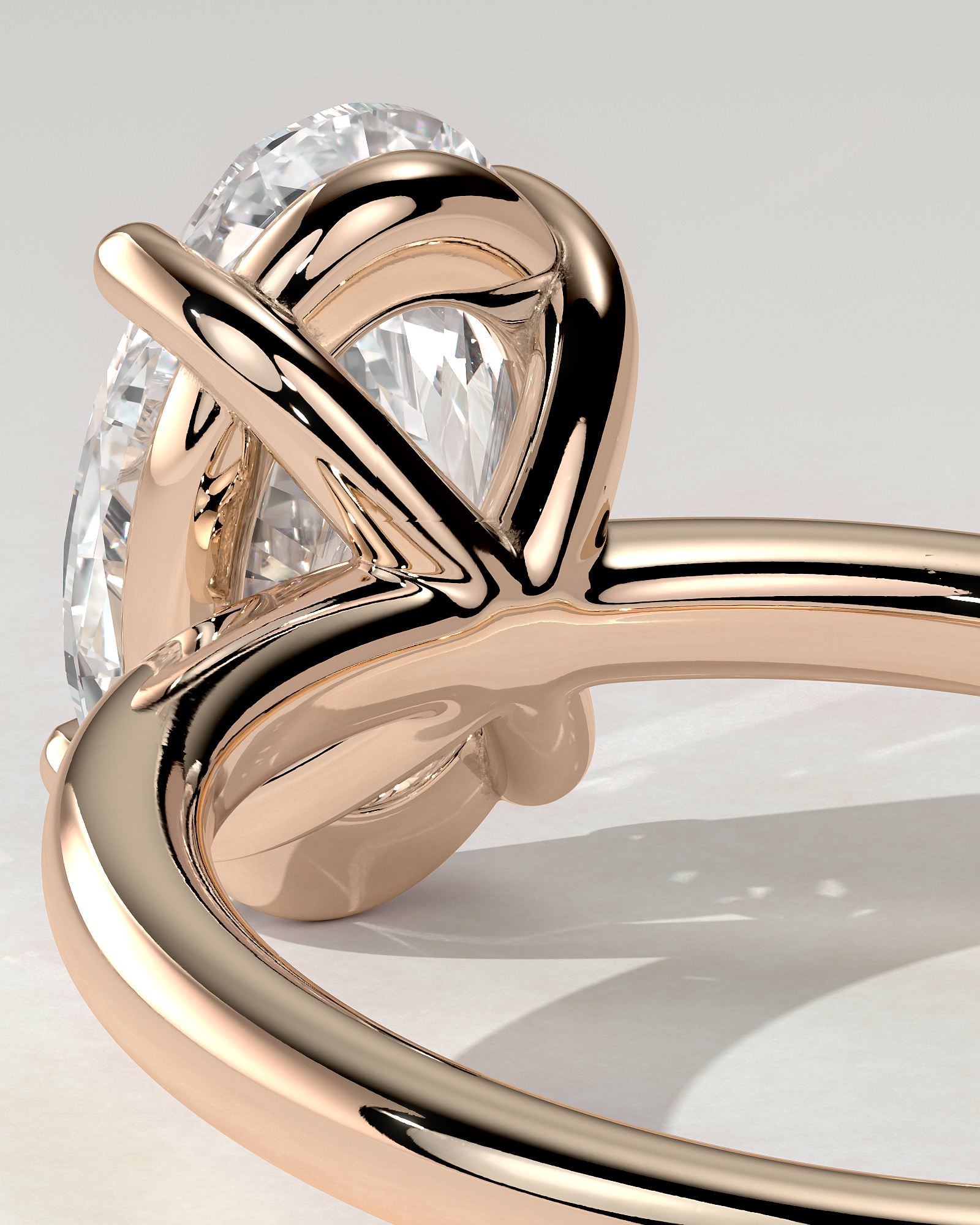 Daisy Solitaire Oval Ring