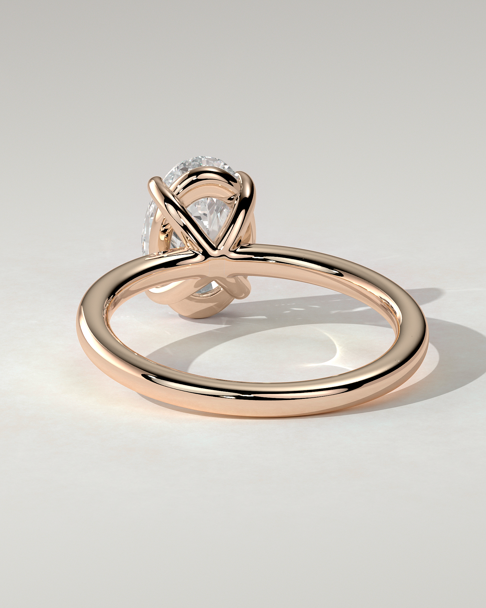 Daisy Solitaire Oval Ring