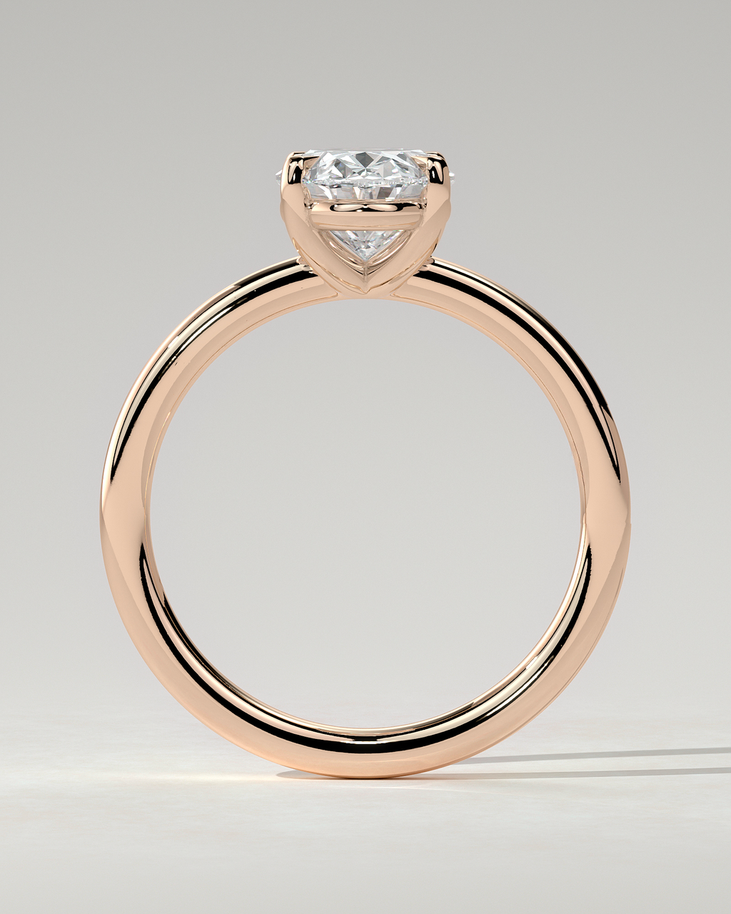 Daisy Solitaire Oval Ring