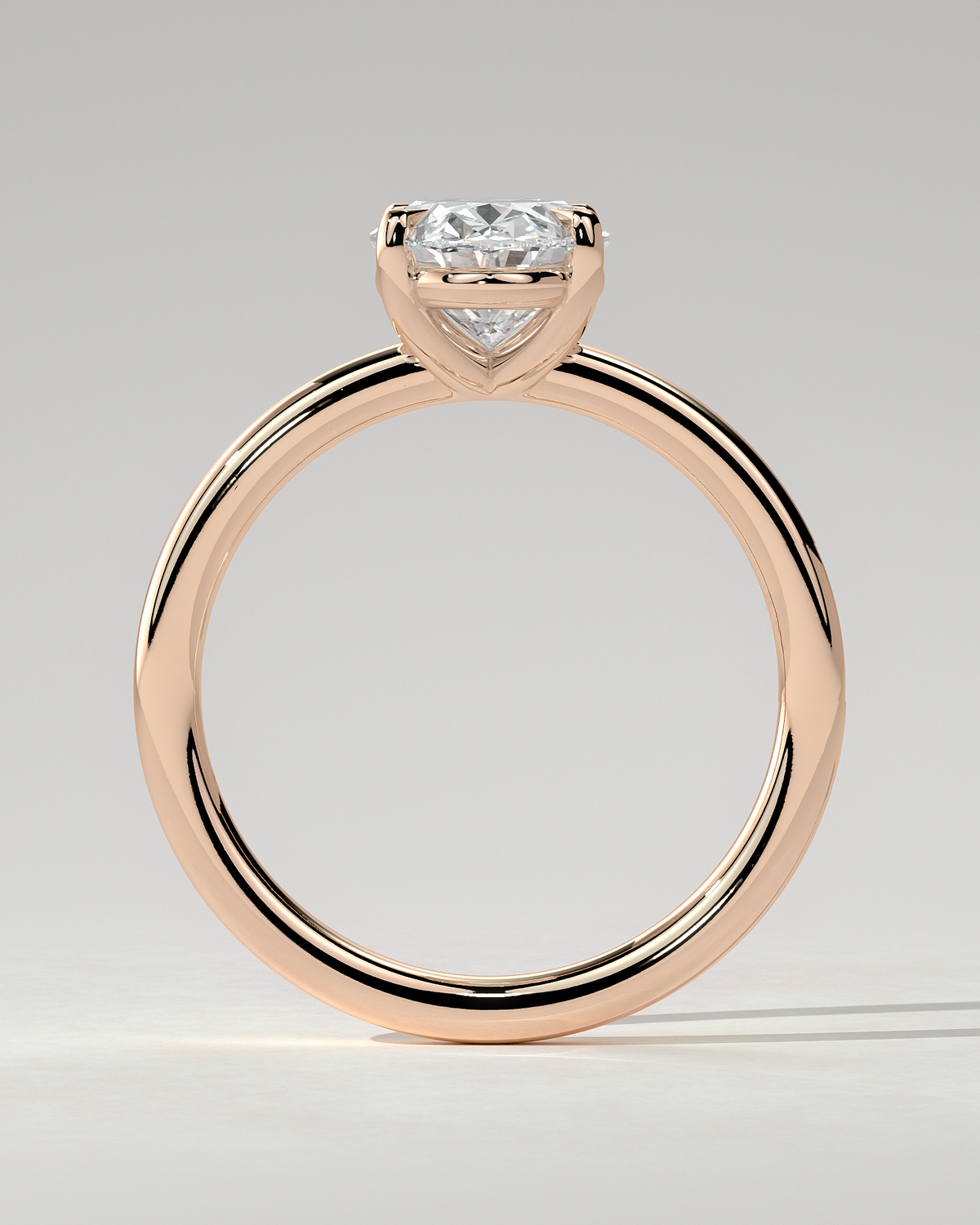Daisy Solitaire Oval Ring