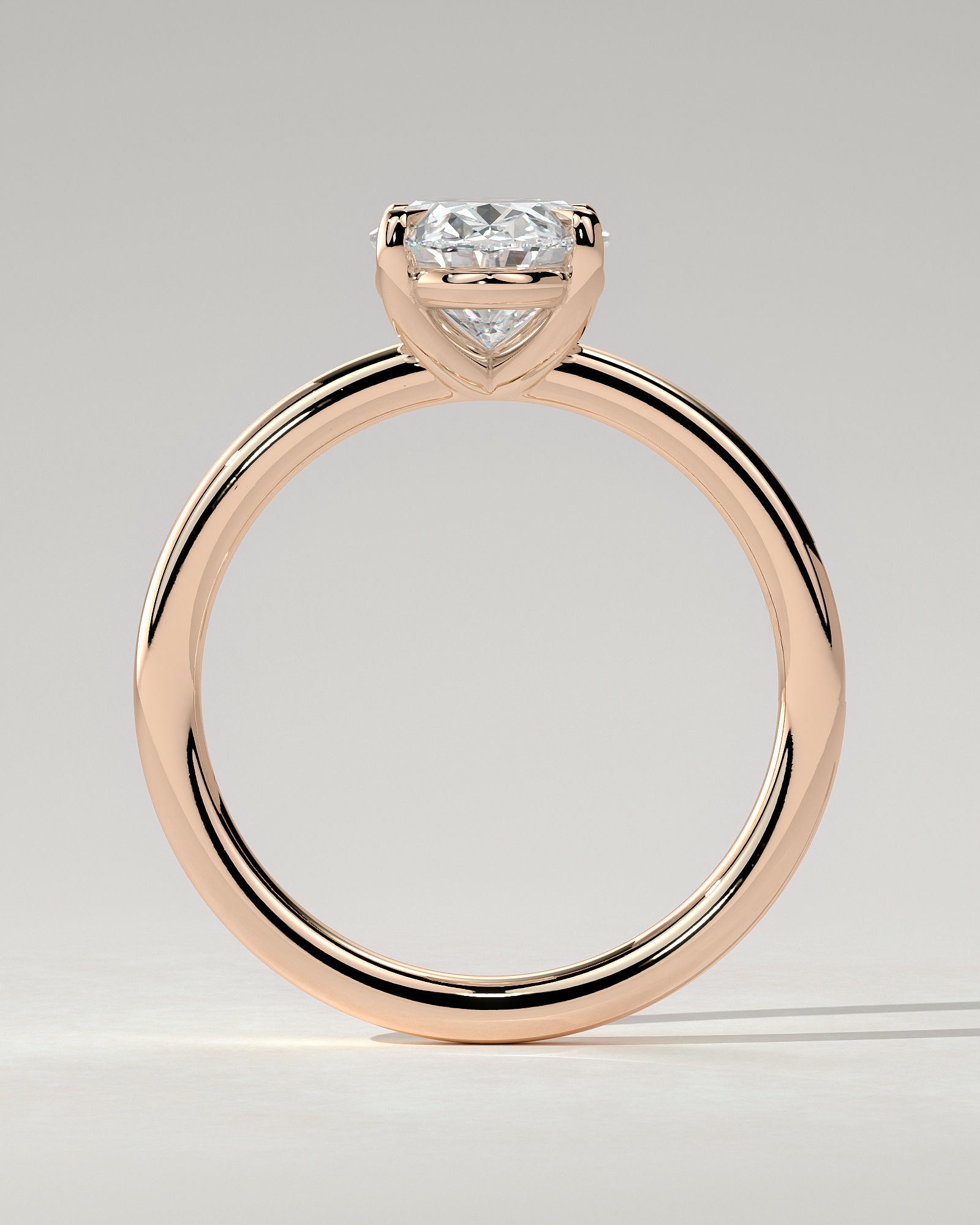 Daisy Solitaire Oval Ring