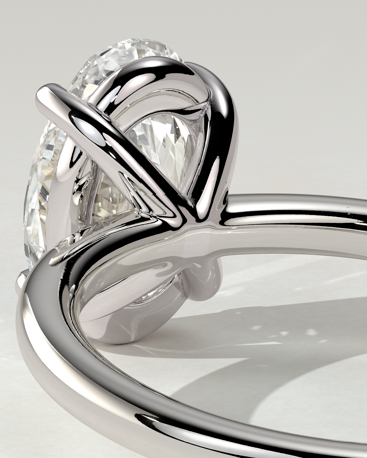 Daisy Solitaire Oval Ring