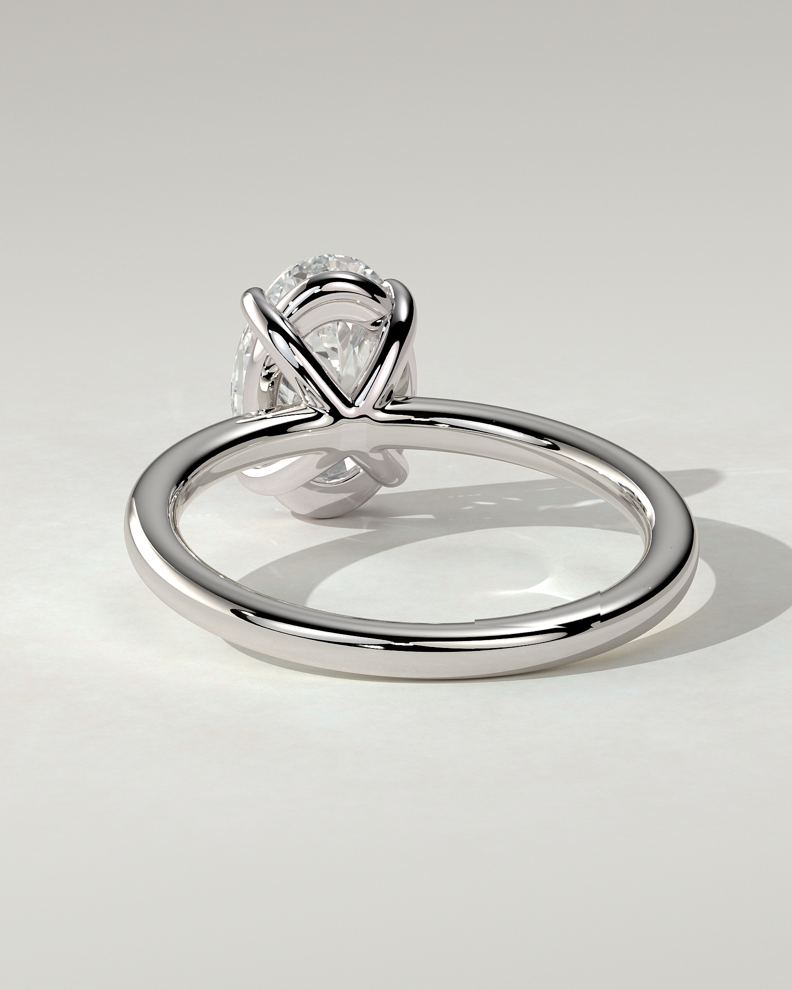 Daisy Solitaire Oval Ring