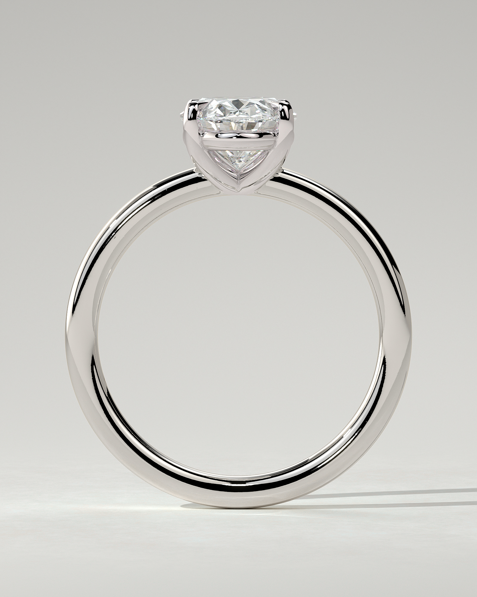 Daisy Solitaire Oval Ring