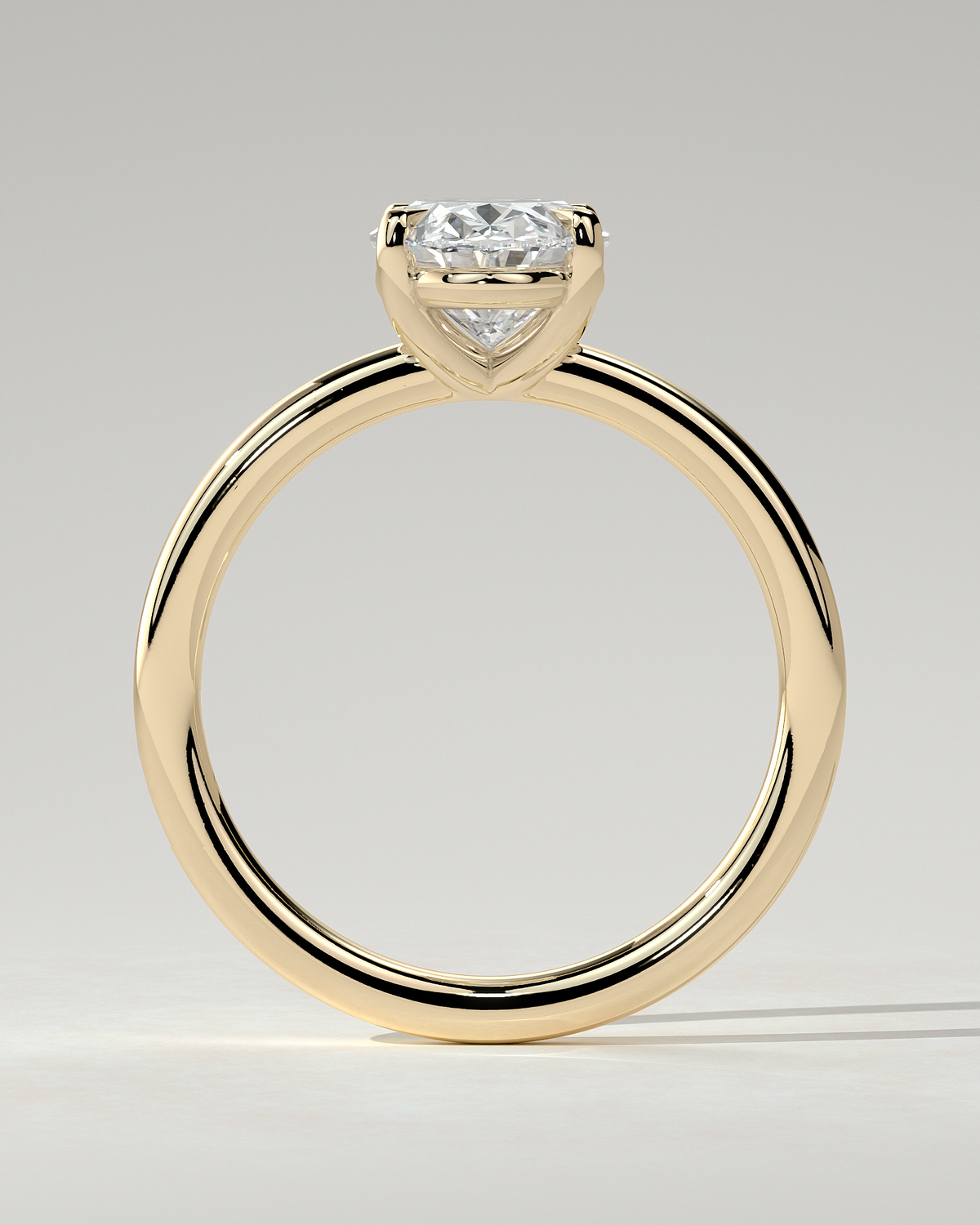 Daisy Solitaire Oval Ring