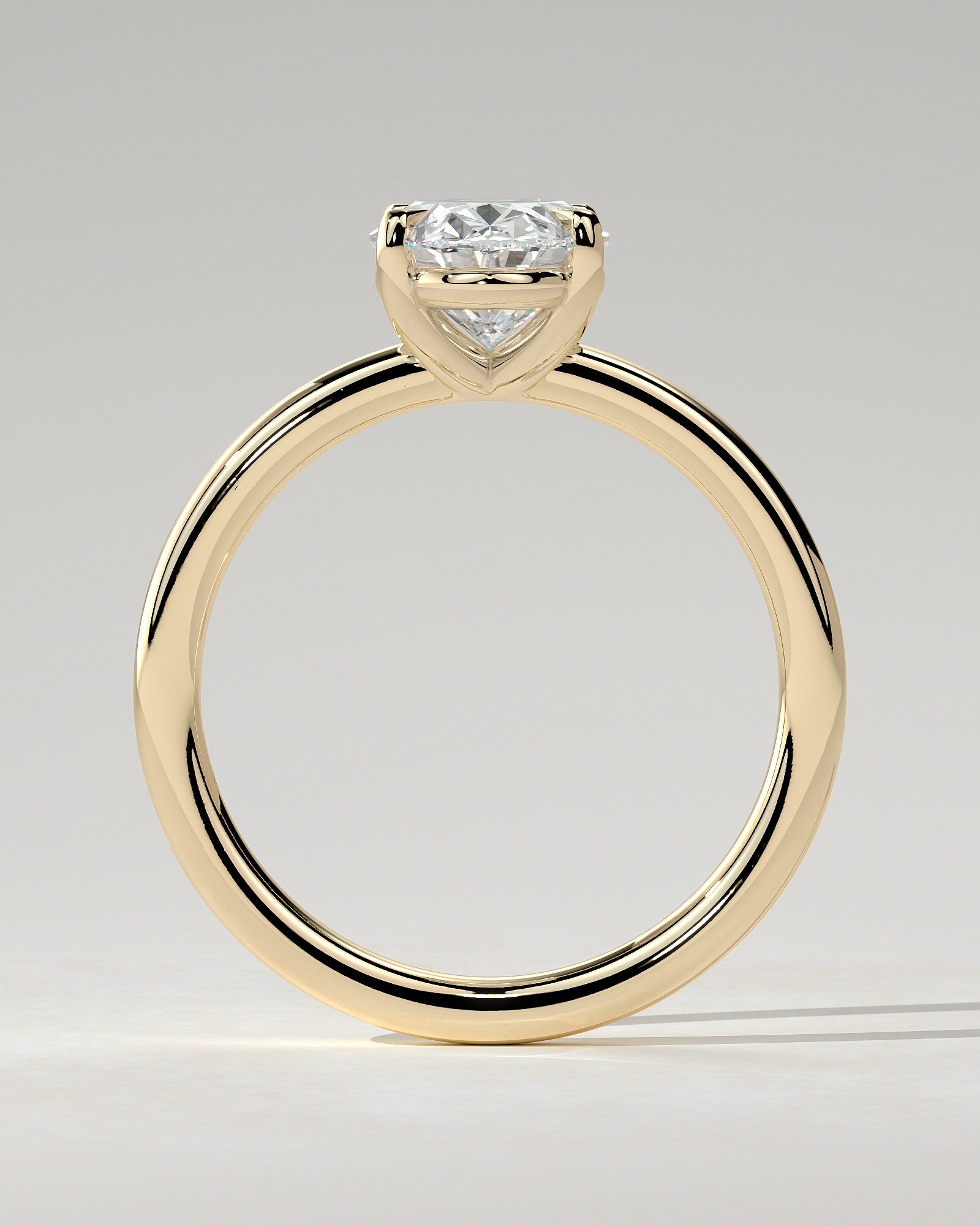 Daisy Solitaire Oval Ring