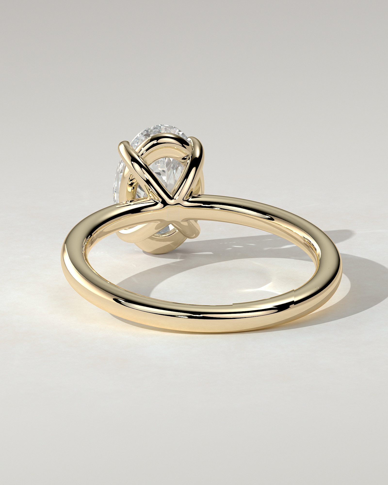 Daisy Solitaire Oval Ring