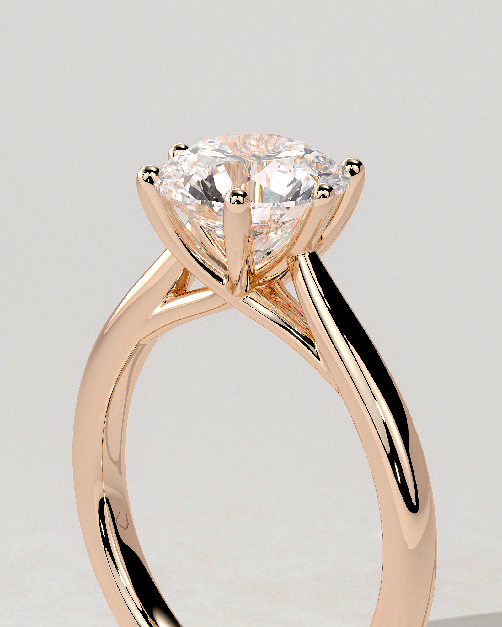 Delilah Solitaire Round Ring