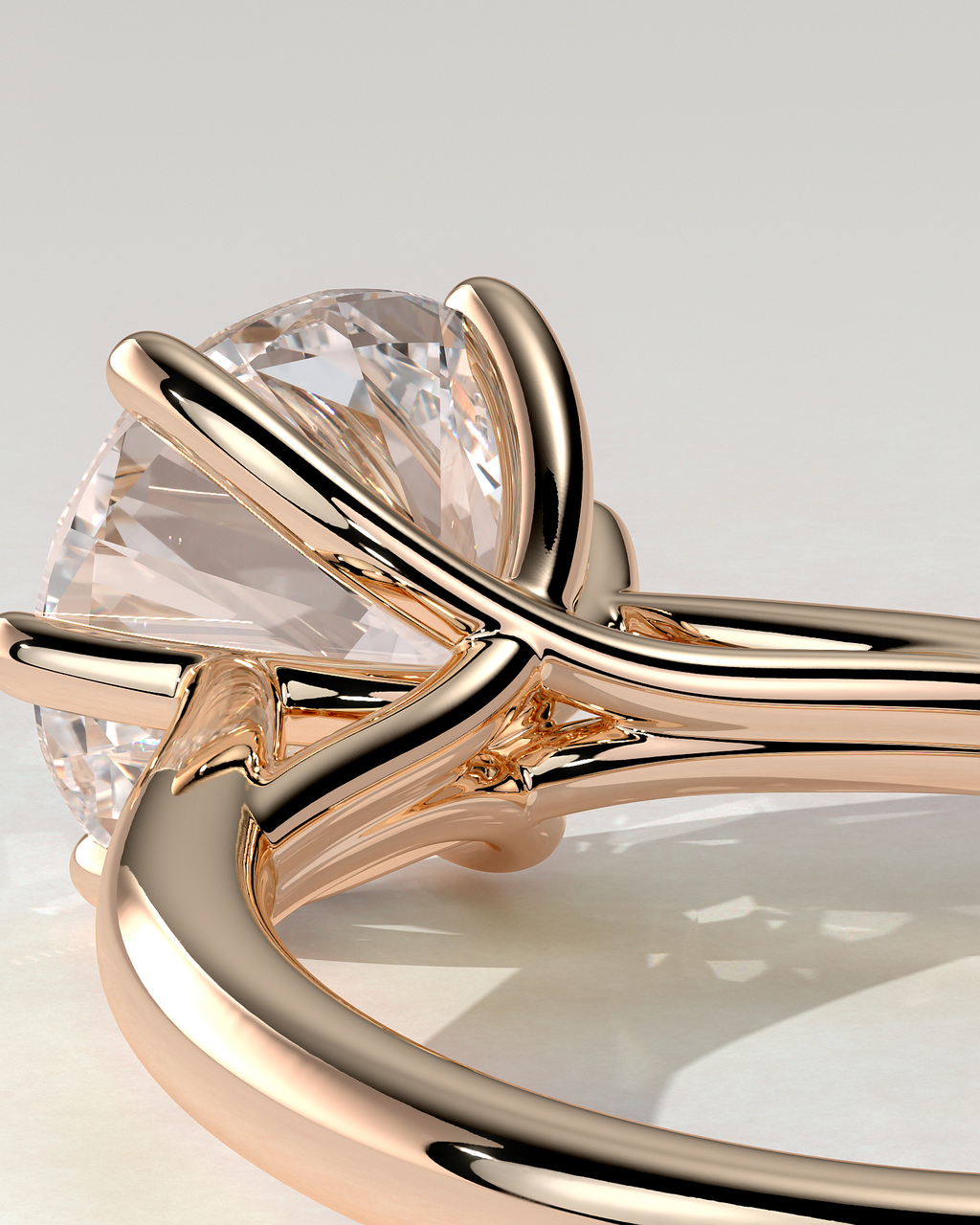 Delilah Solitaire Round Ring