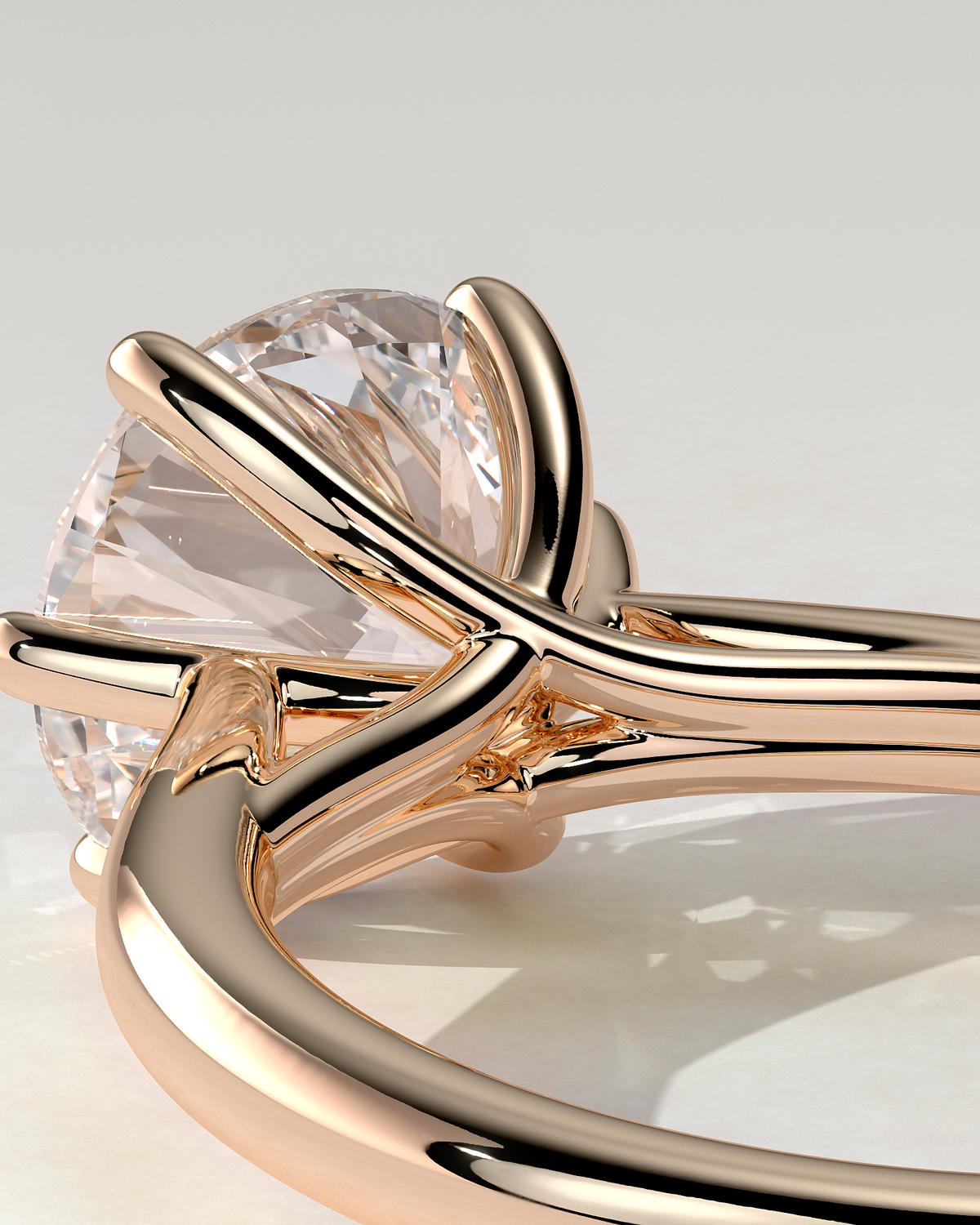 Delilah Solitaire Round Ring