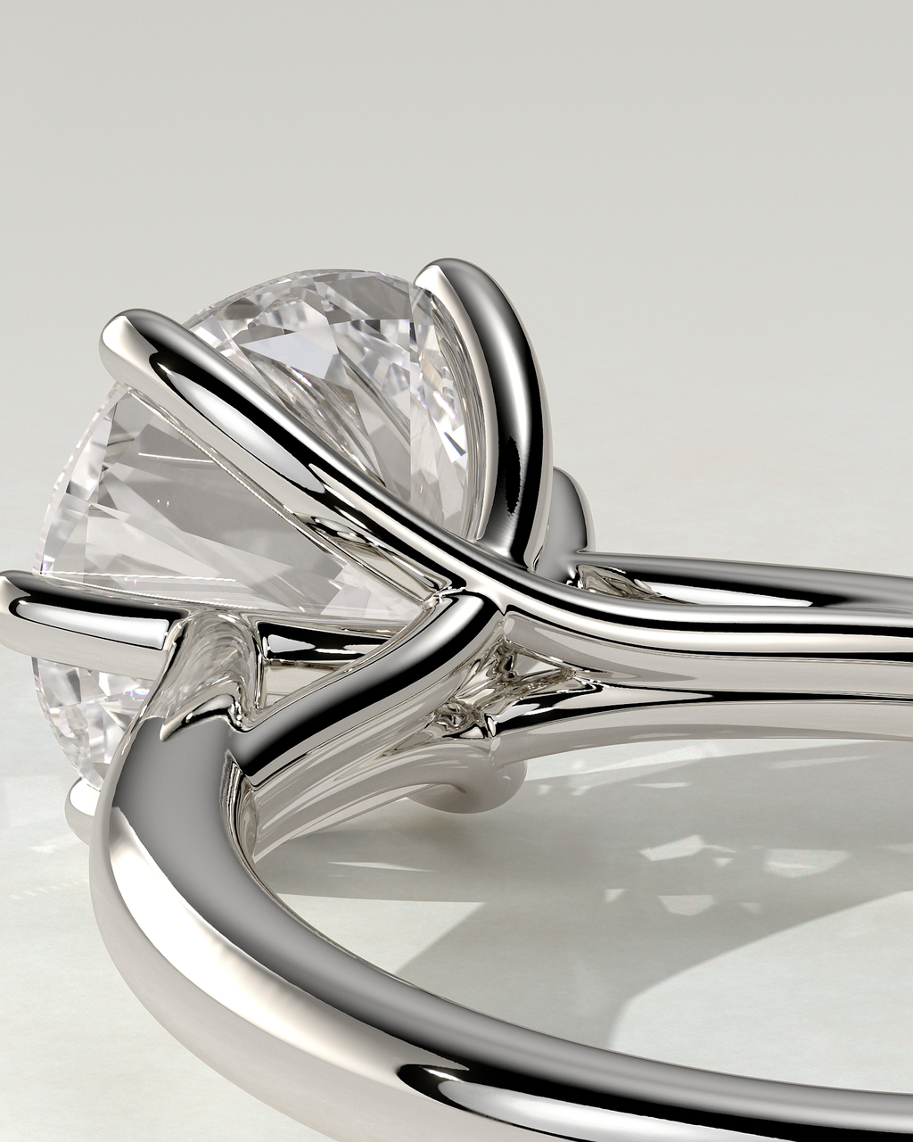 Delilah Solitaire Round Ring