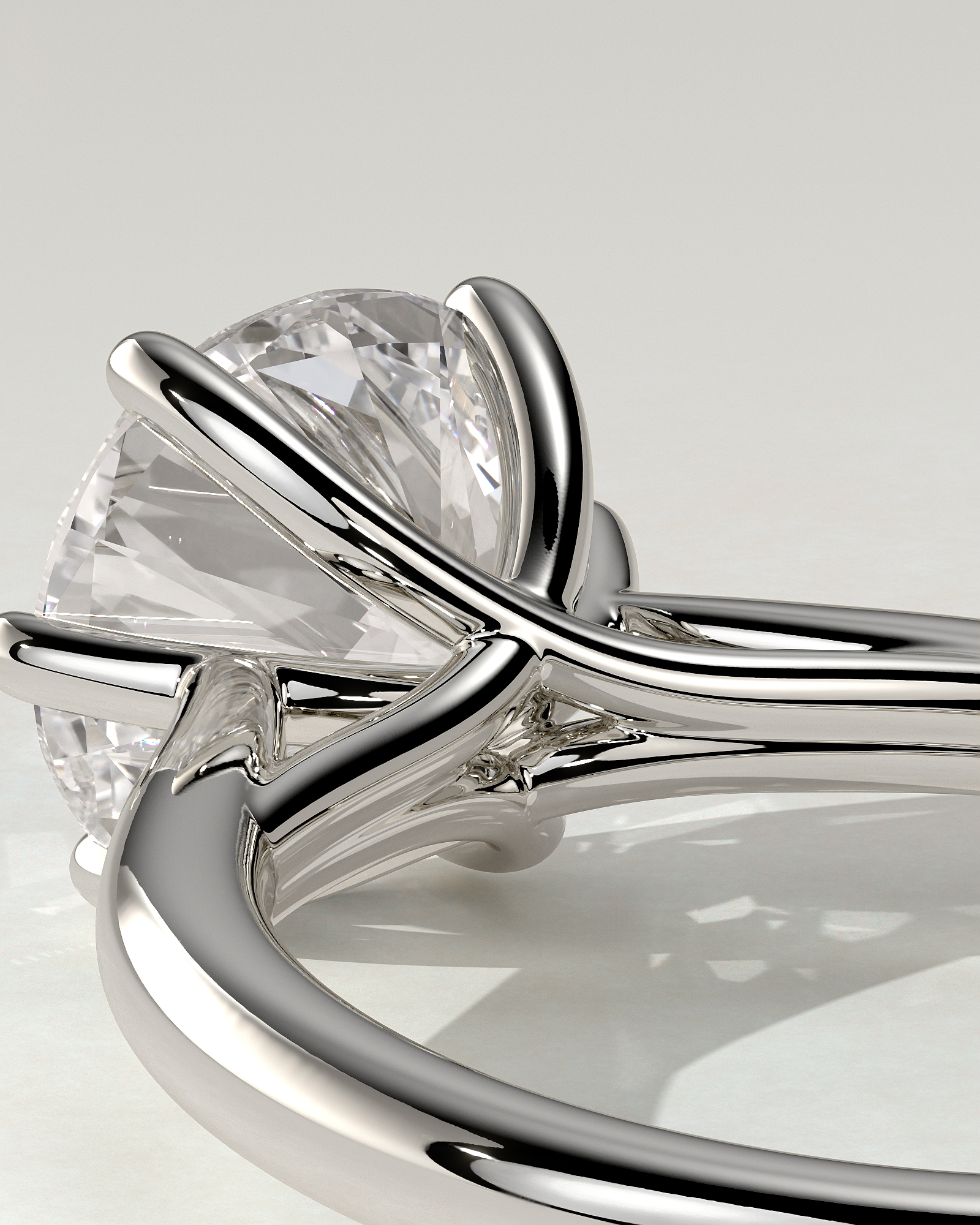 Delilah Solitaire Round Ring