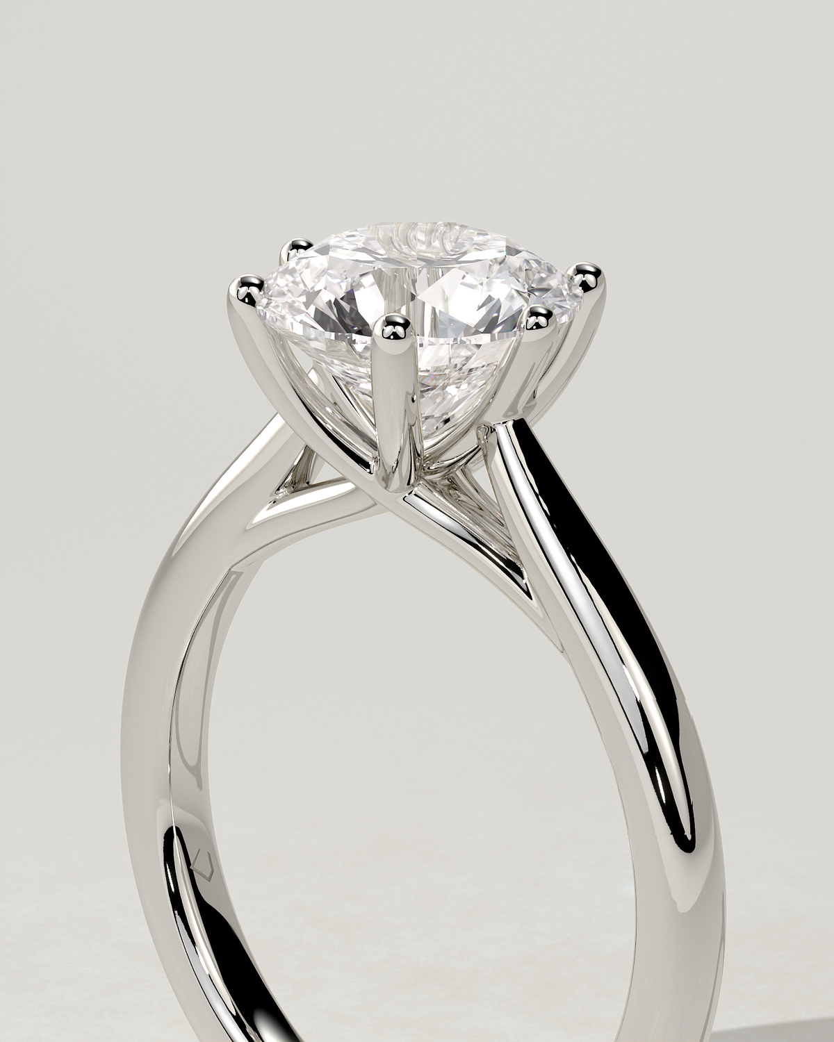Delilah Solitaire Round Ring