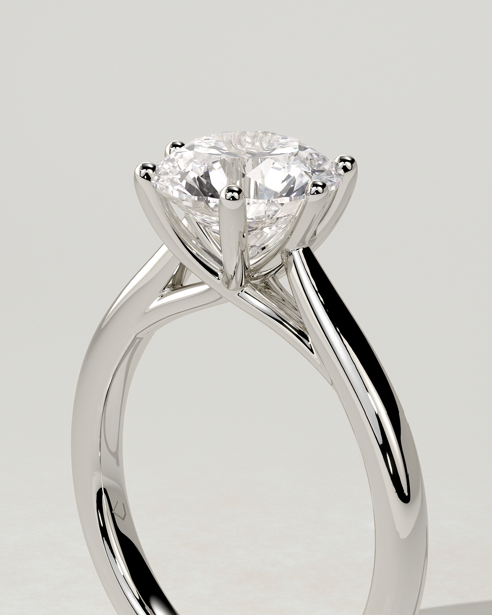 Delilah Solitaire Round Ring