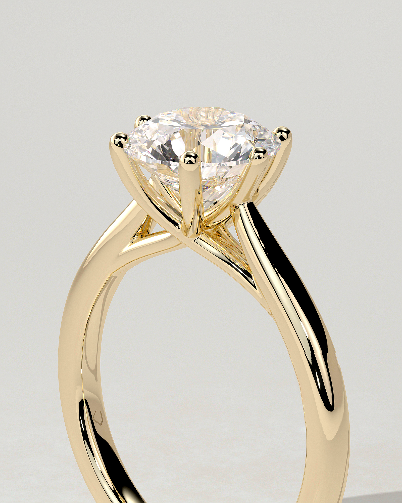 Delilah Solitaire Round Ring