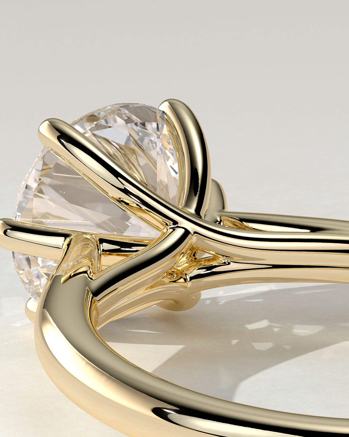 Delilah Solitaire Round Ring