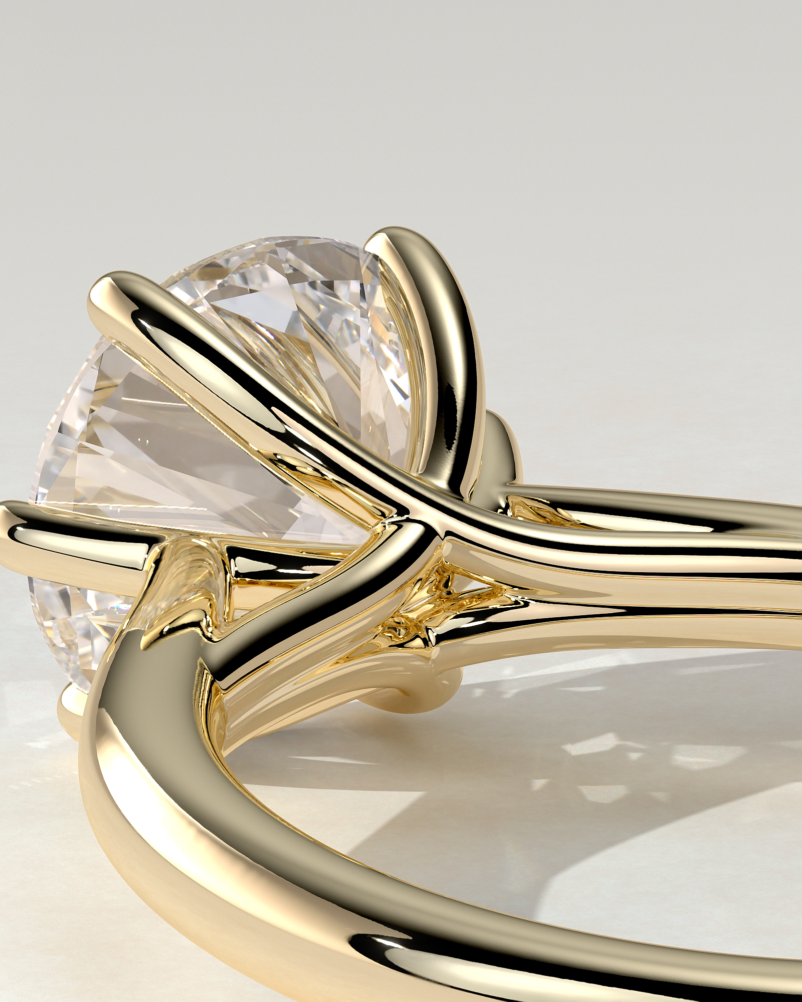 Delilah Solitaire Round Ring
