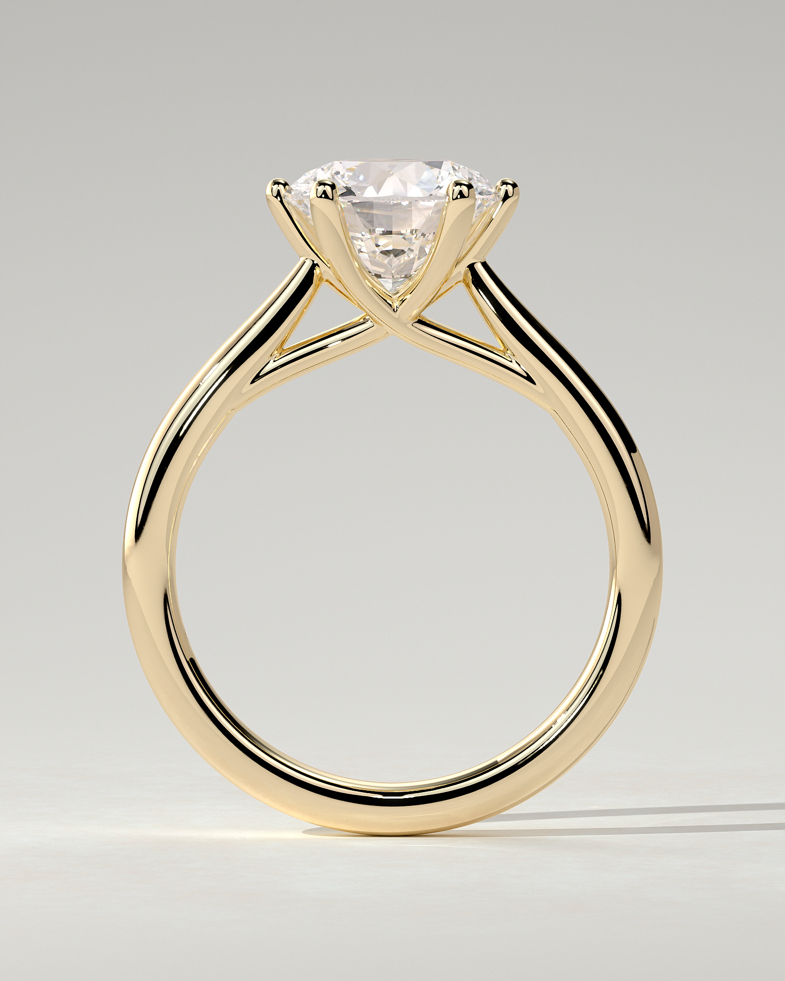 Delilah Solitaire Round Ring