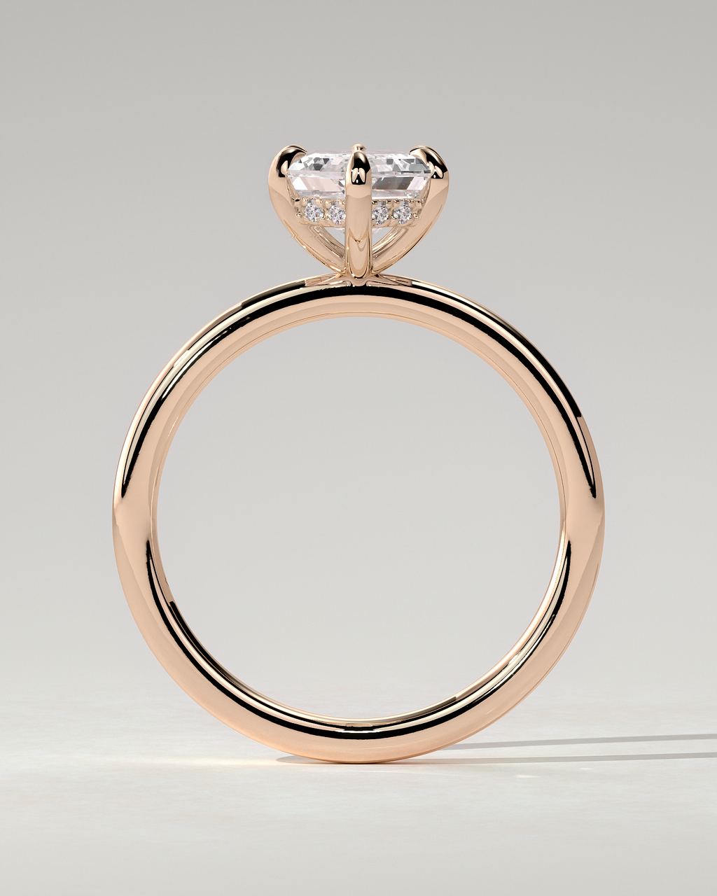 Delta Solitaire Round Ring