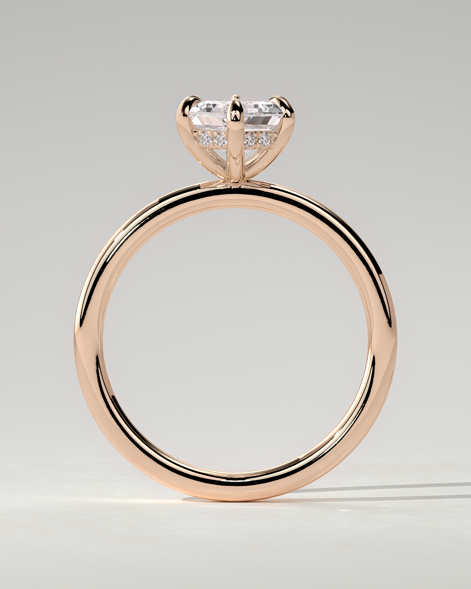 Delta Solitaire Round Ring