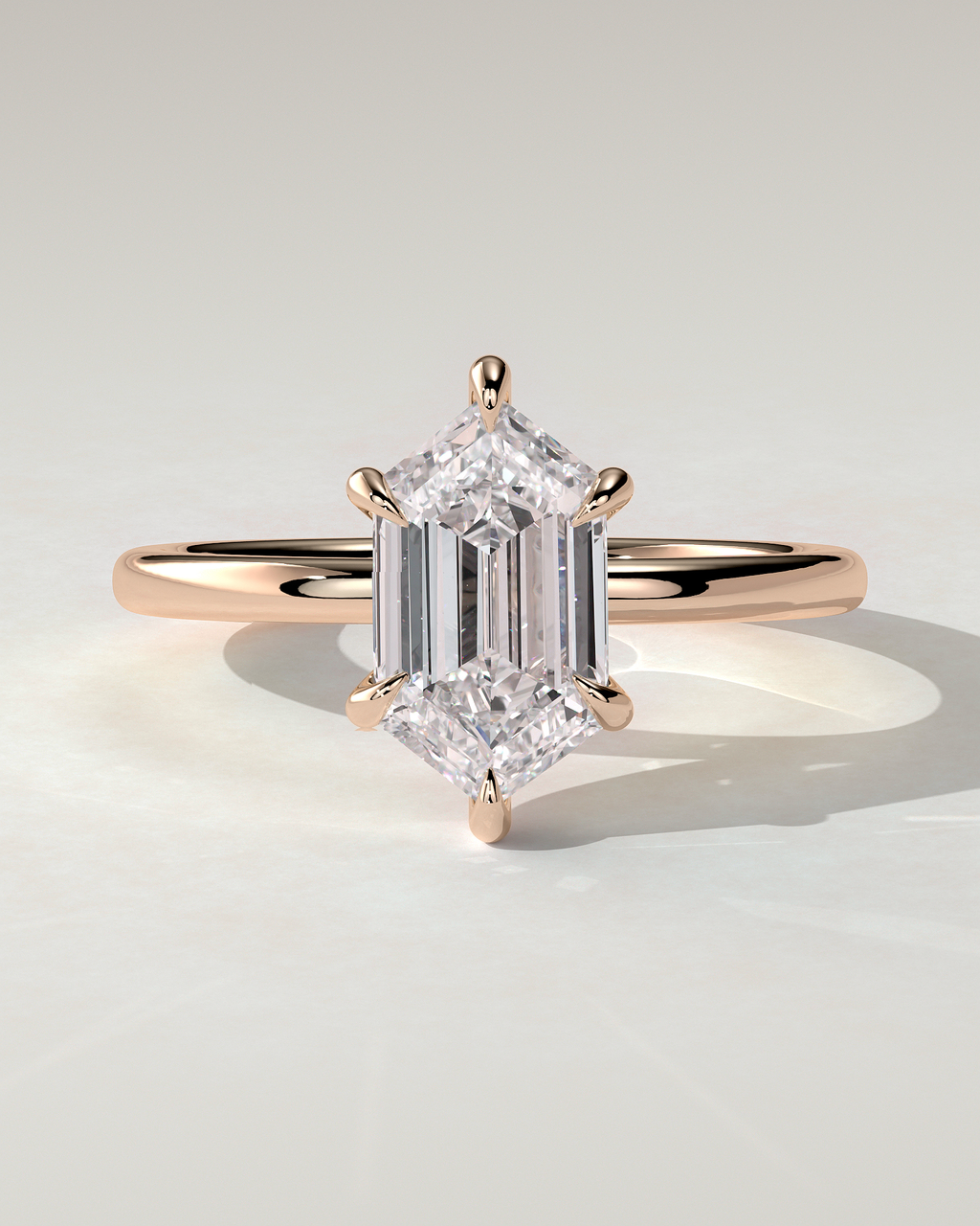 Delta Solitaire Round Ring