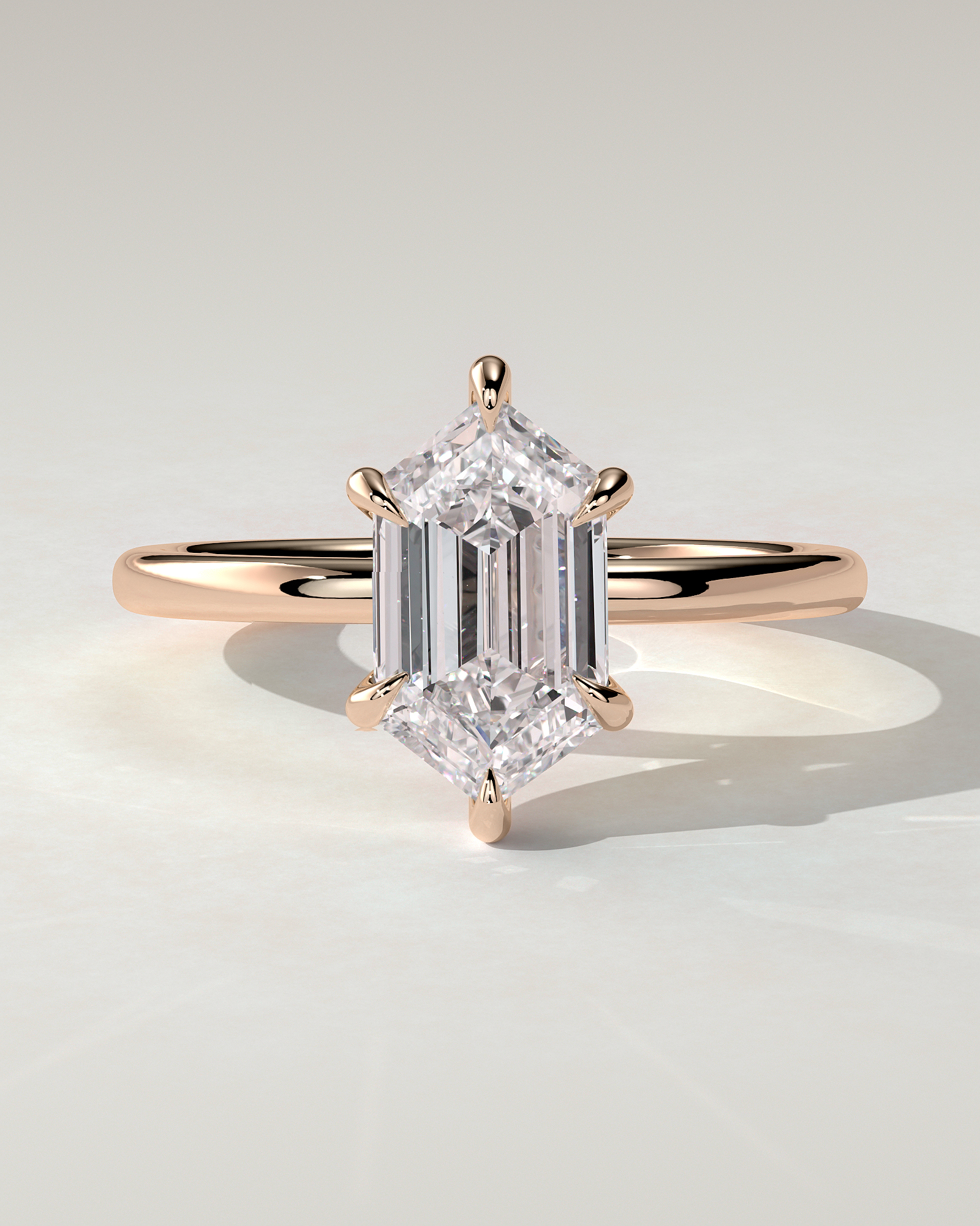 Delta Solitaire Round Ring