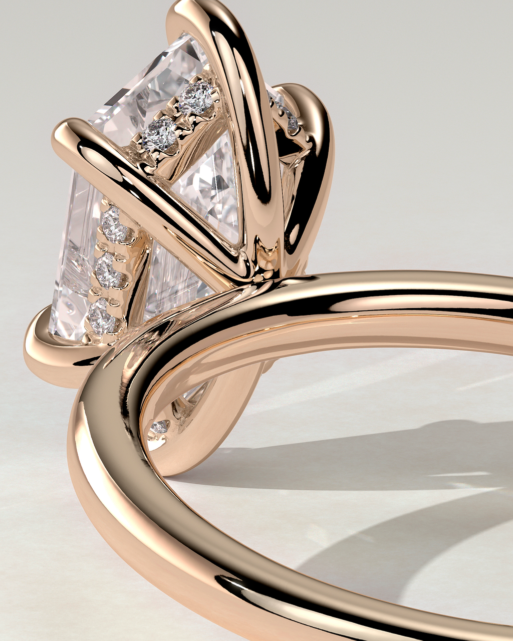 Delta Solitaire Round Ring